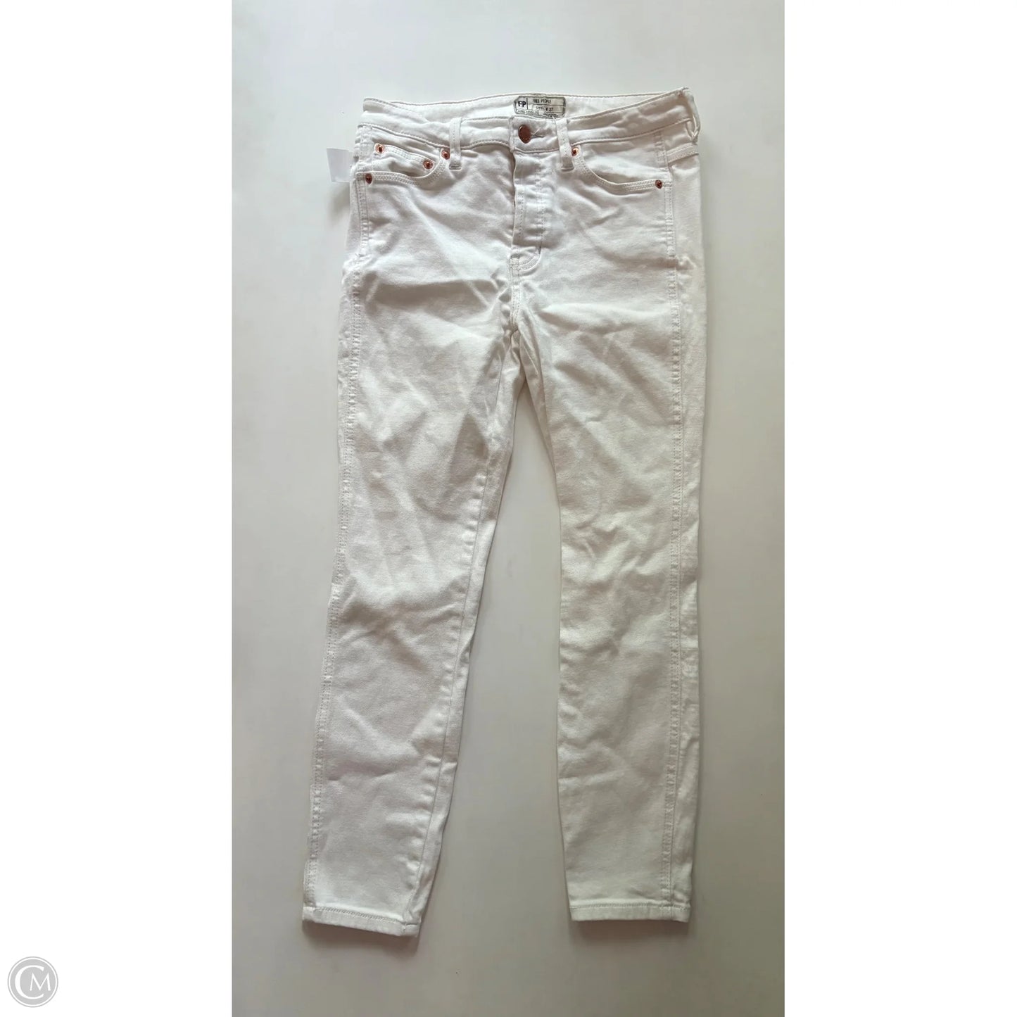 Jeans Skinny By Free People In White, Size: 4