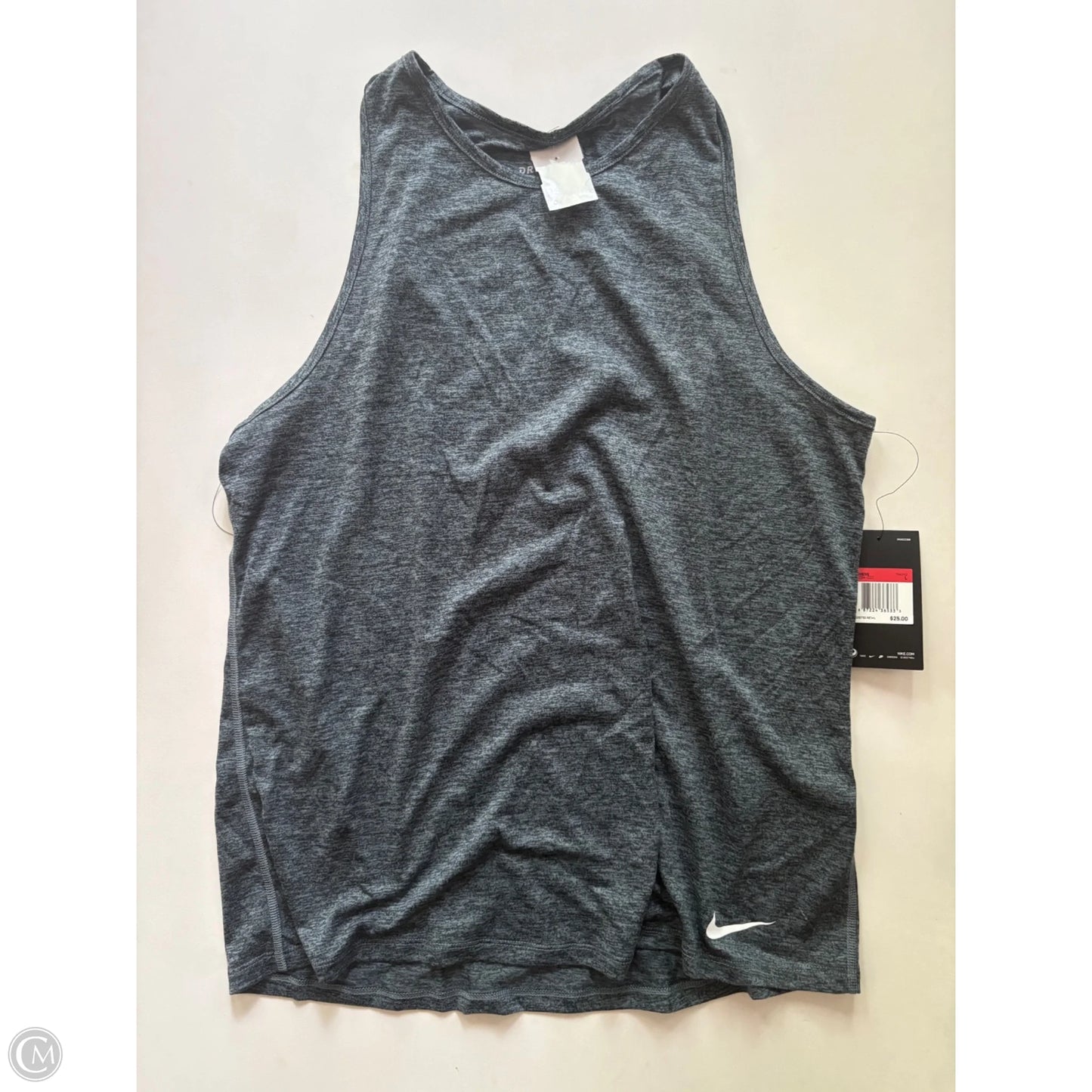 Athletic Tank Top By Nike Apparel In Grey, Size: L