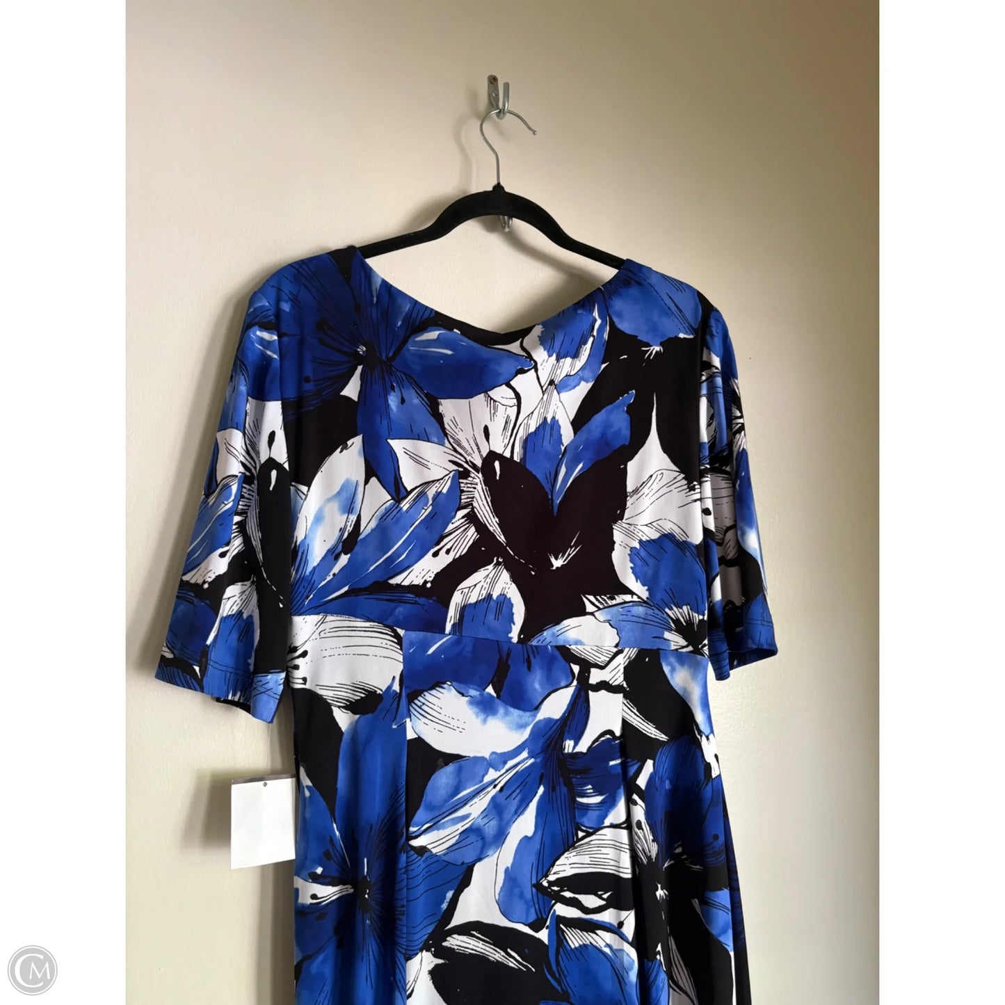 Dress Work By Connected Apparel In Blue & White, Size: L