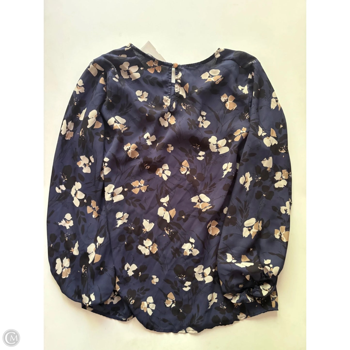 Blouse Long Sleeve By West Kei In Navy, Size: S