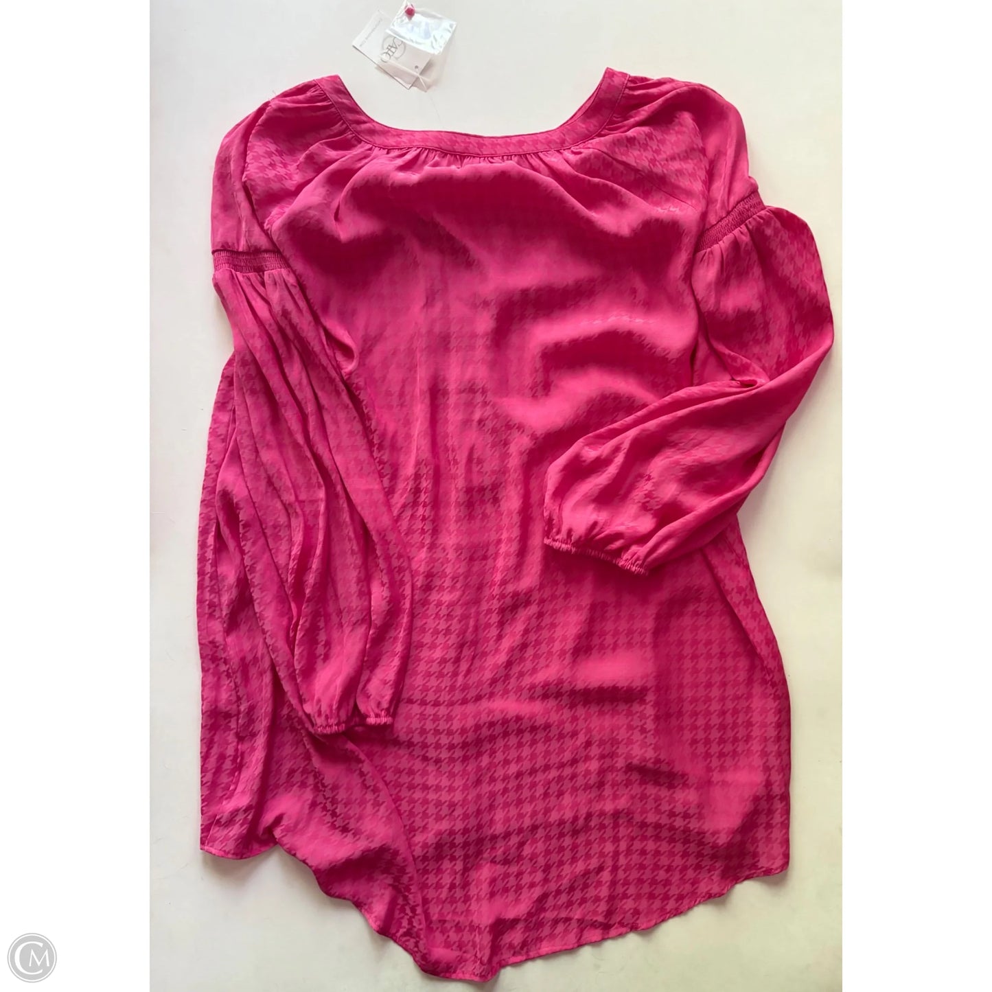 Blouse Long Sleeve By Cato In Pink, Size: L