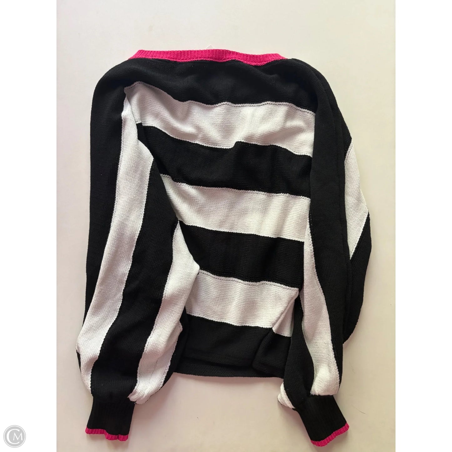 Sweater By Ee Some In Black & White, Size: S