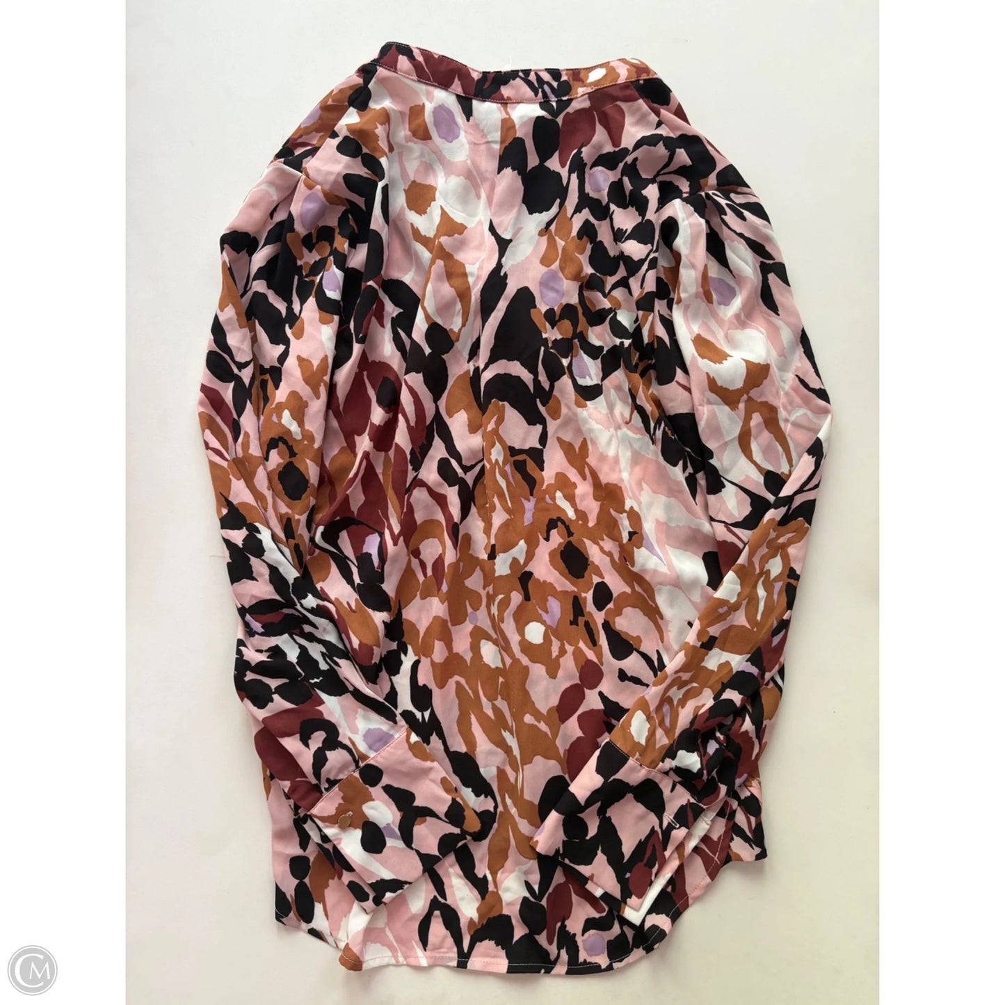 Blouse Long Sleeve By Hope & Harlow In Multi-colored, Size: S