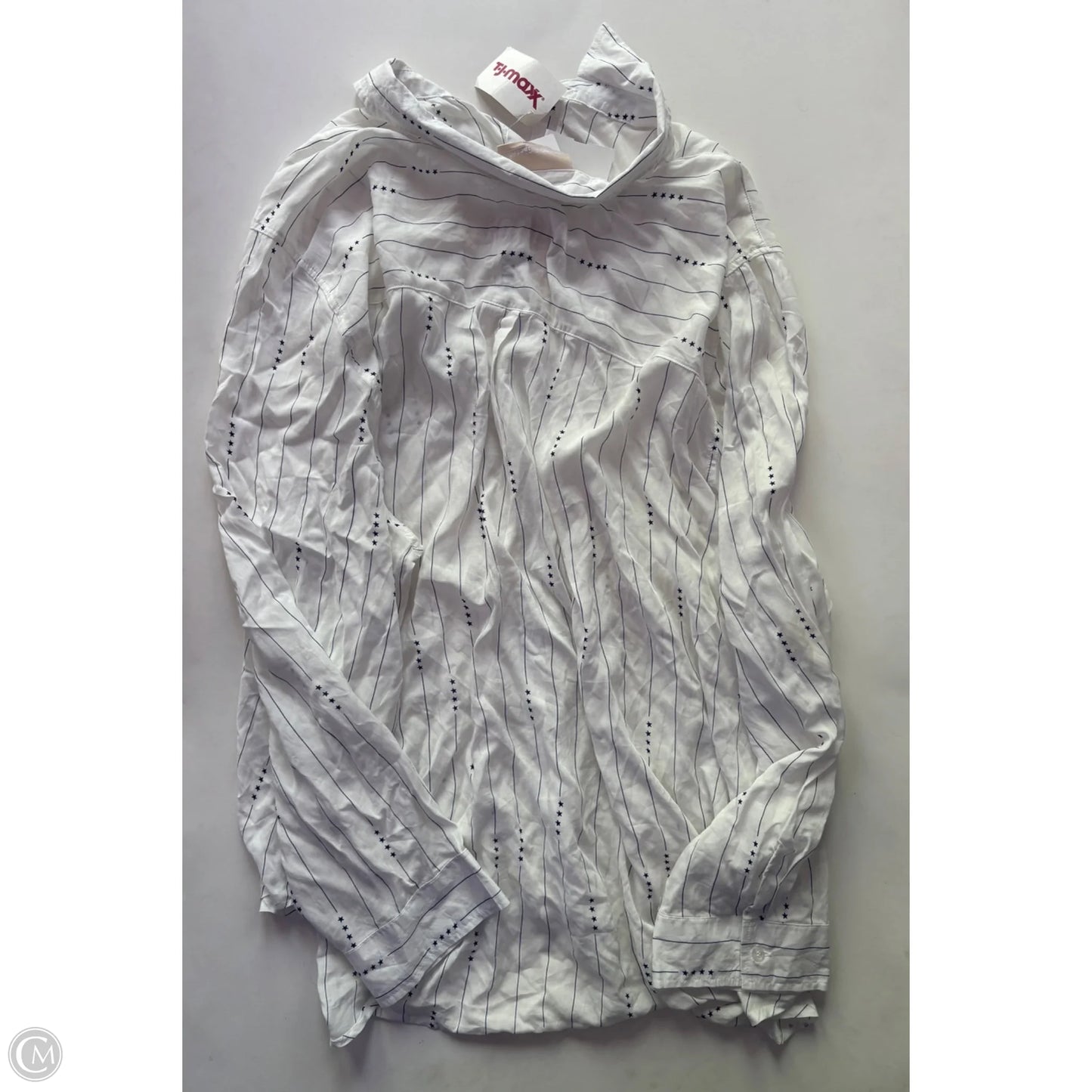 Top Long Sleeve By Grand And Greene In White, Size: 3x