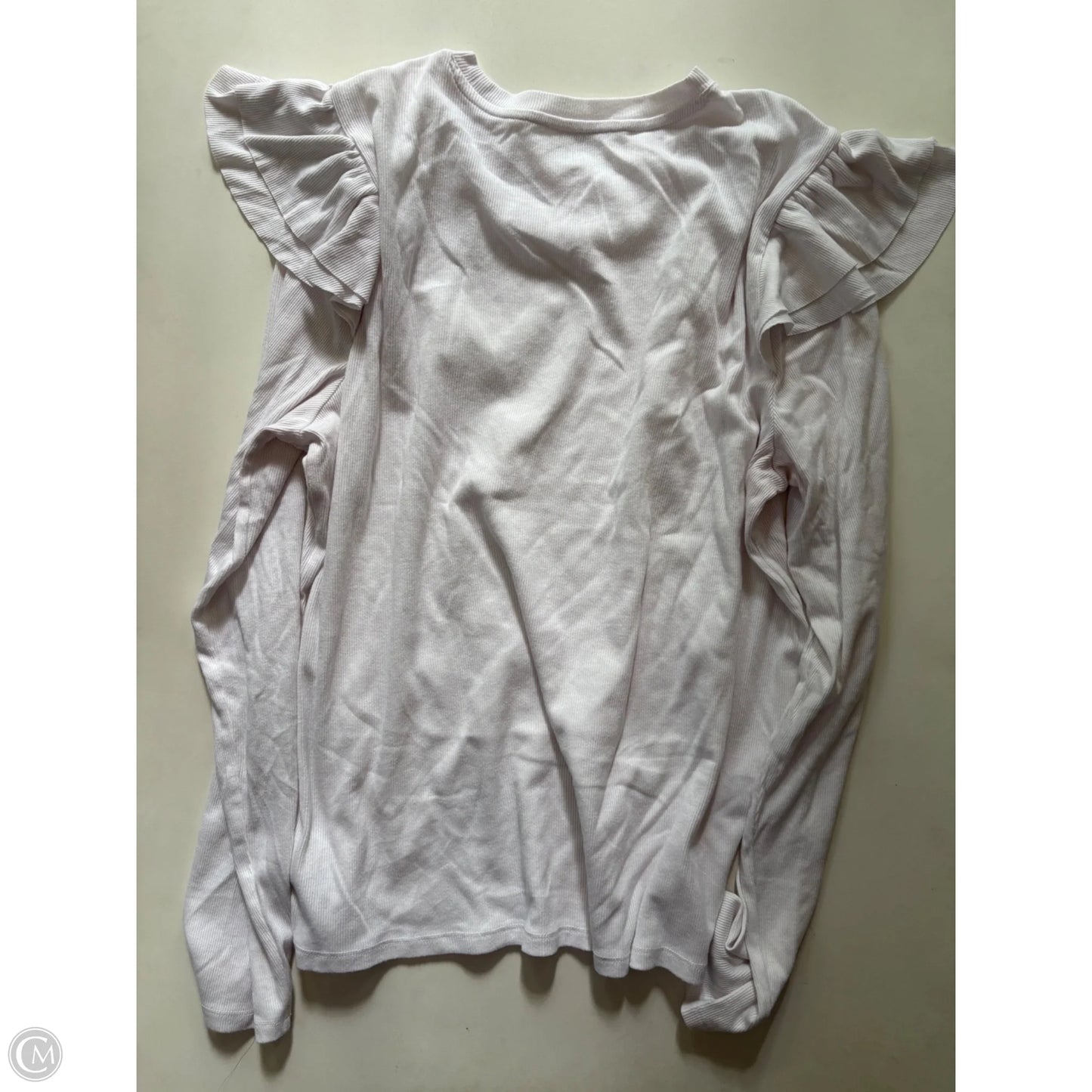 Top Long Sleeve By Gap In White, Size: 2x