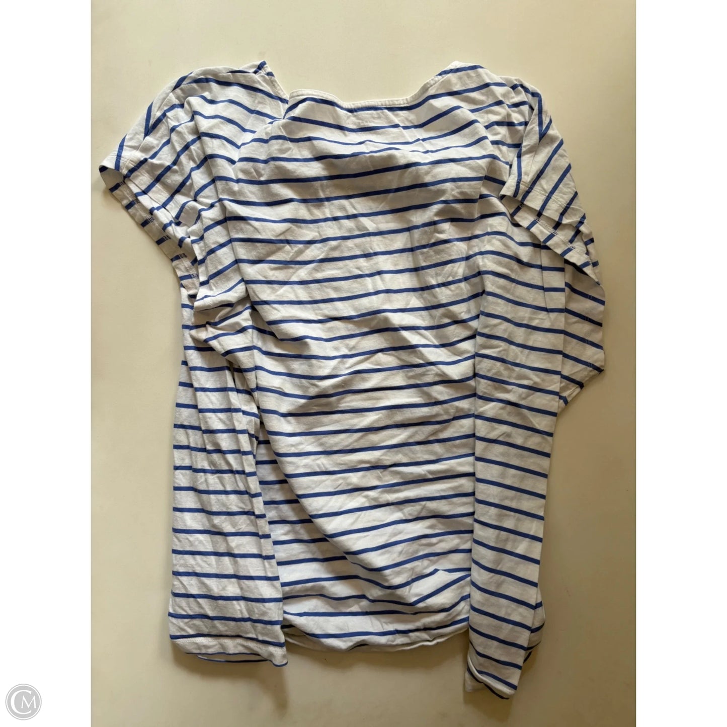Top Short Sleeve By Lands End In Striped Pattern, Size: 3x