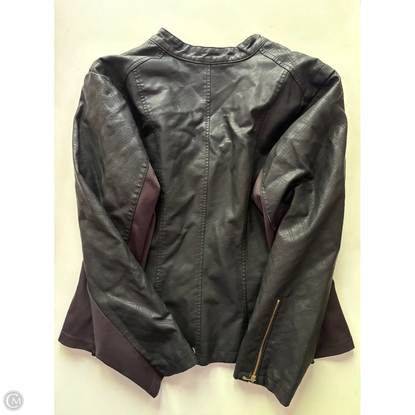 Jacket Moto By Baccini In Black, Size: 2x