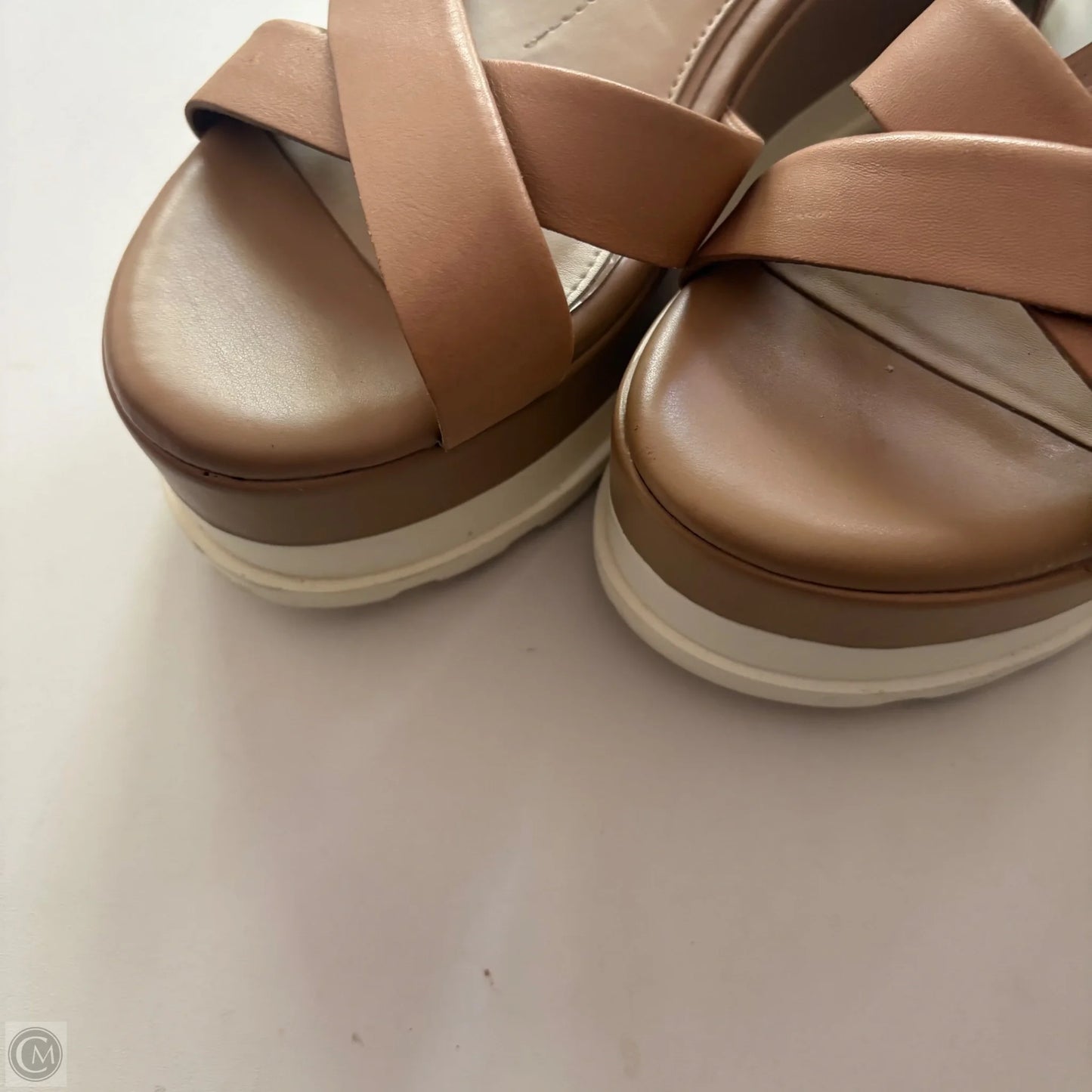 Sandals Heels Block By Gianni Bini In Tan, Size: 8