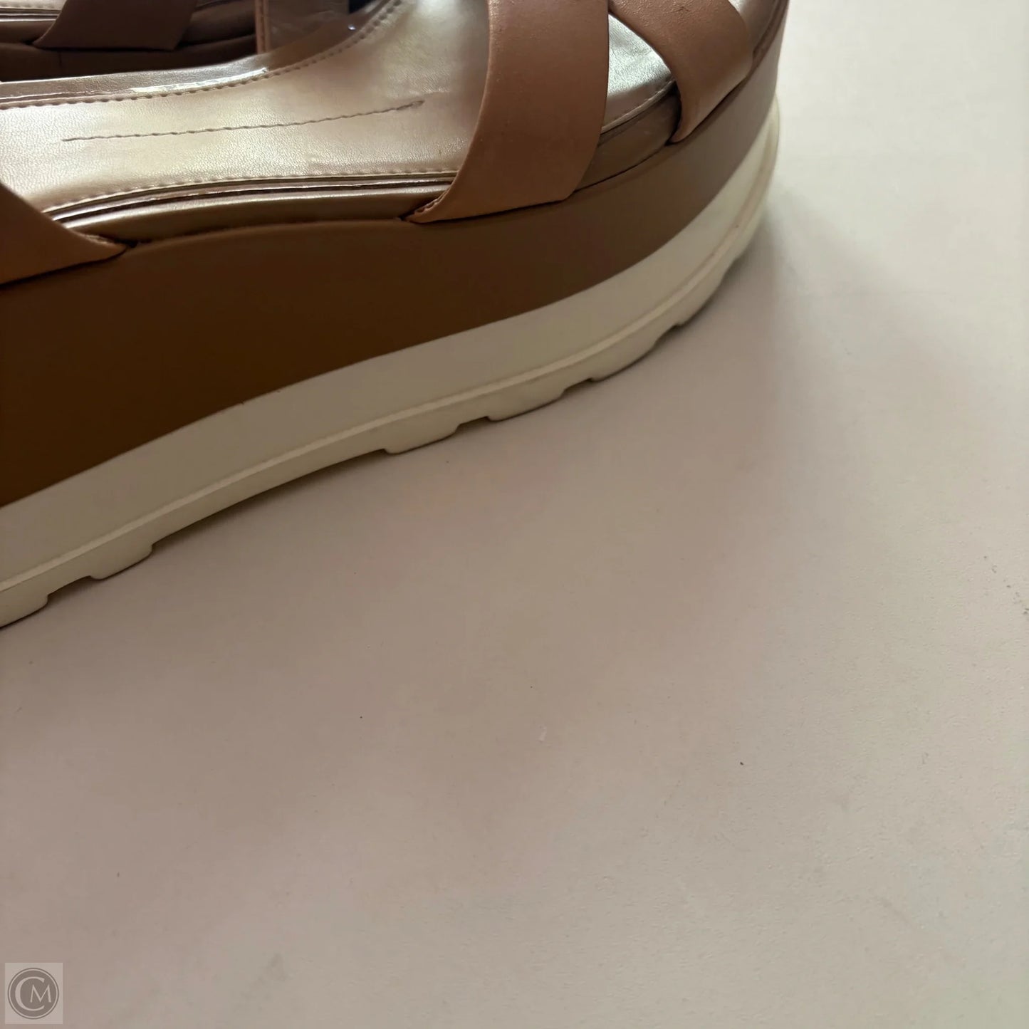 Sandals Heels Block By Gianni Bini In Tan, Size: 8