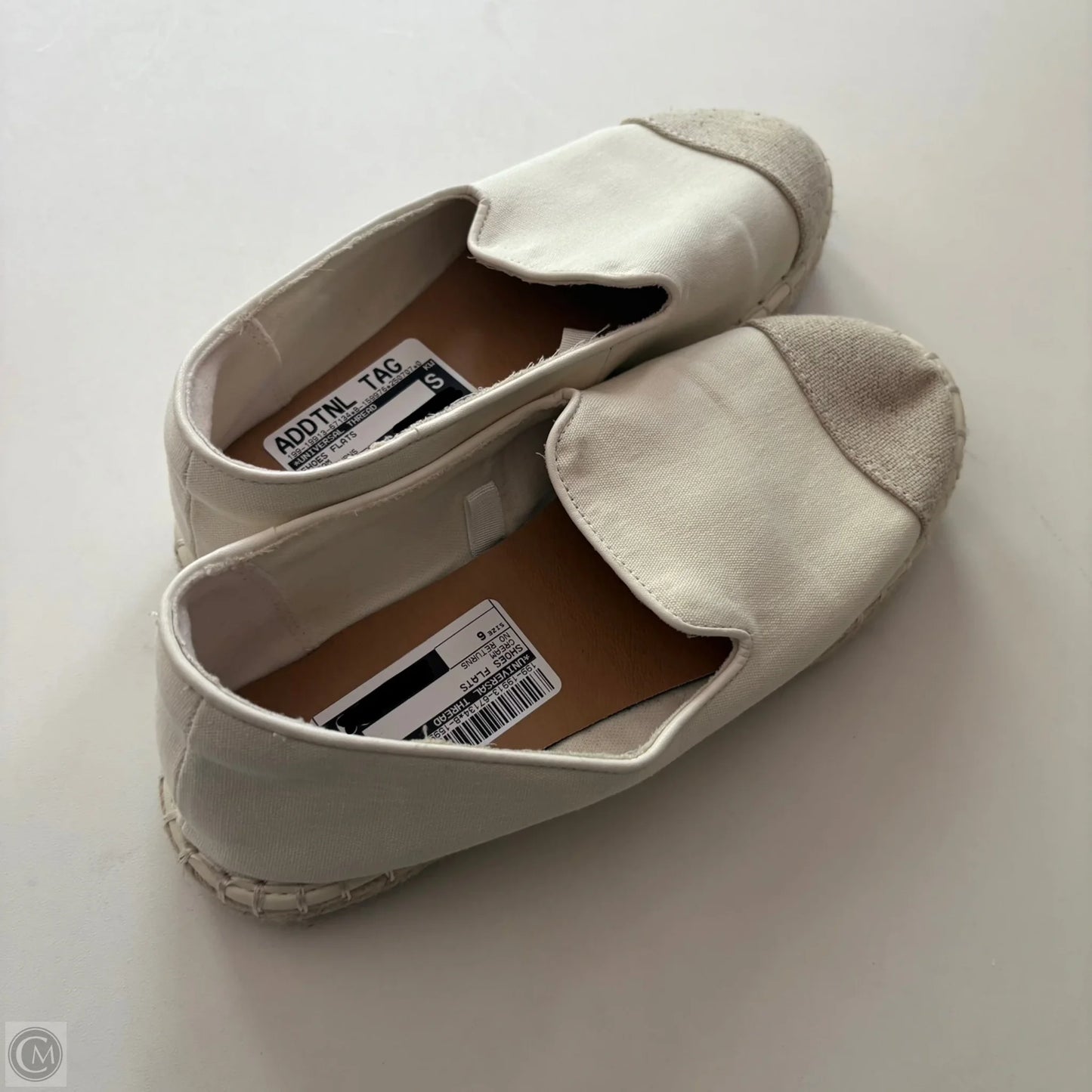 Shoes Flats By Universal Thread In Cream, Size: 6