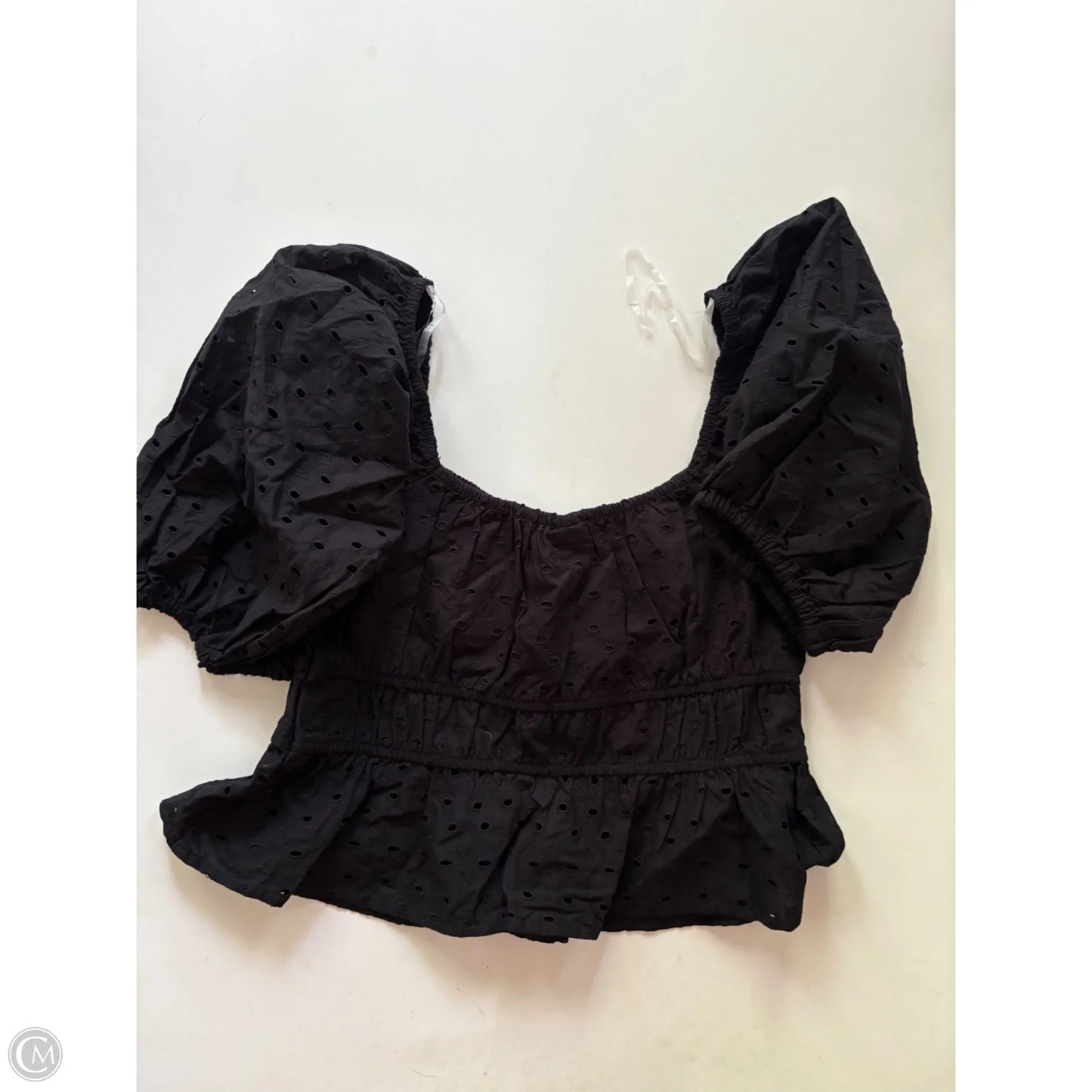 Top Short Sleeve By A New Day In Black, Size: M