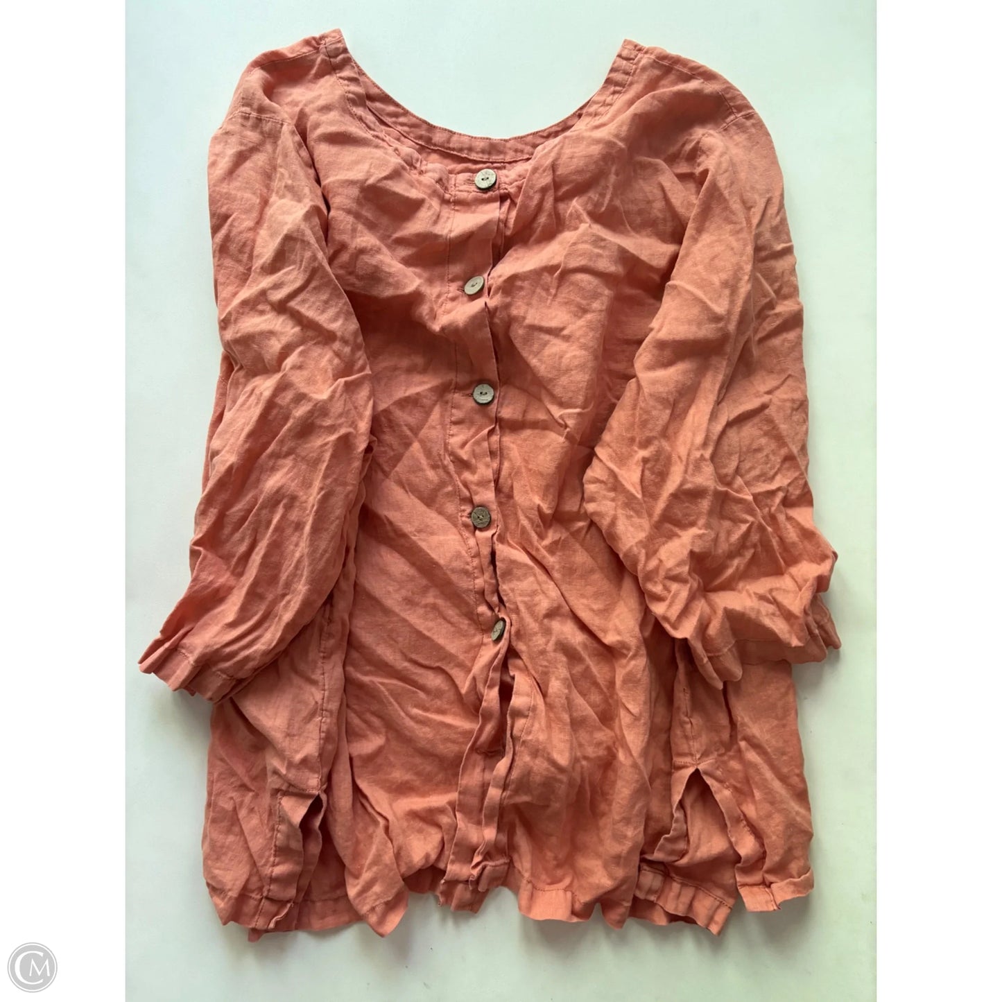 Top Long Sleeve By Nicole By Nicole Miller In Orange, Size: 3x