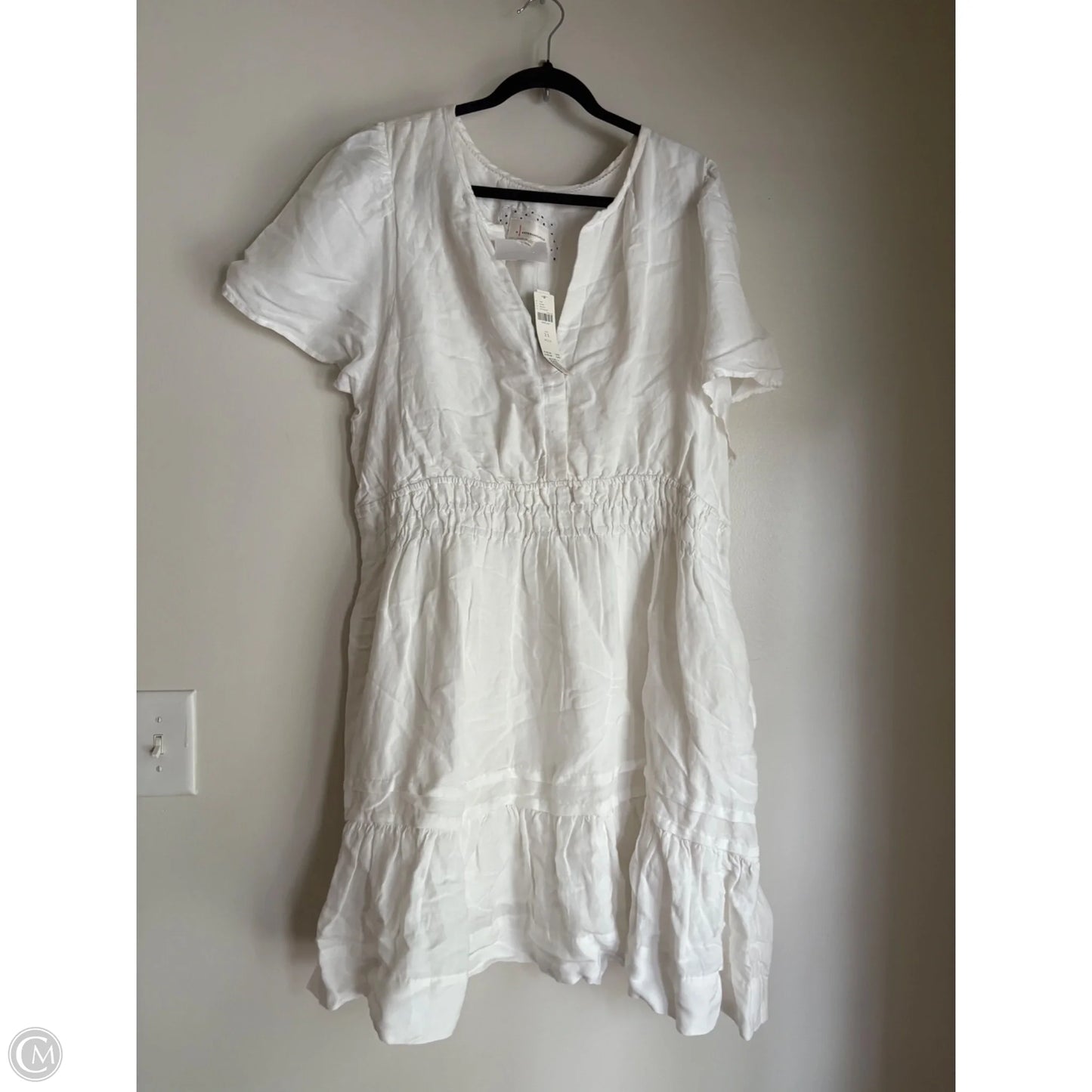 Dress Work By Anthropologie In White, Size: 2x