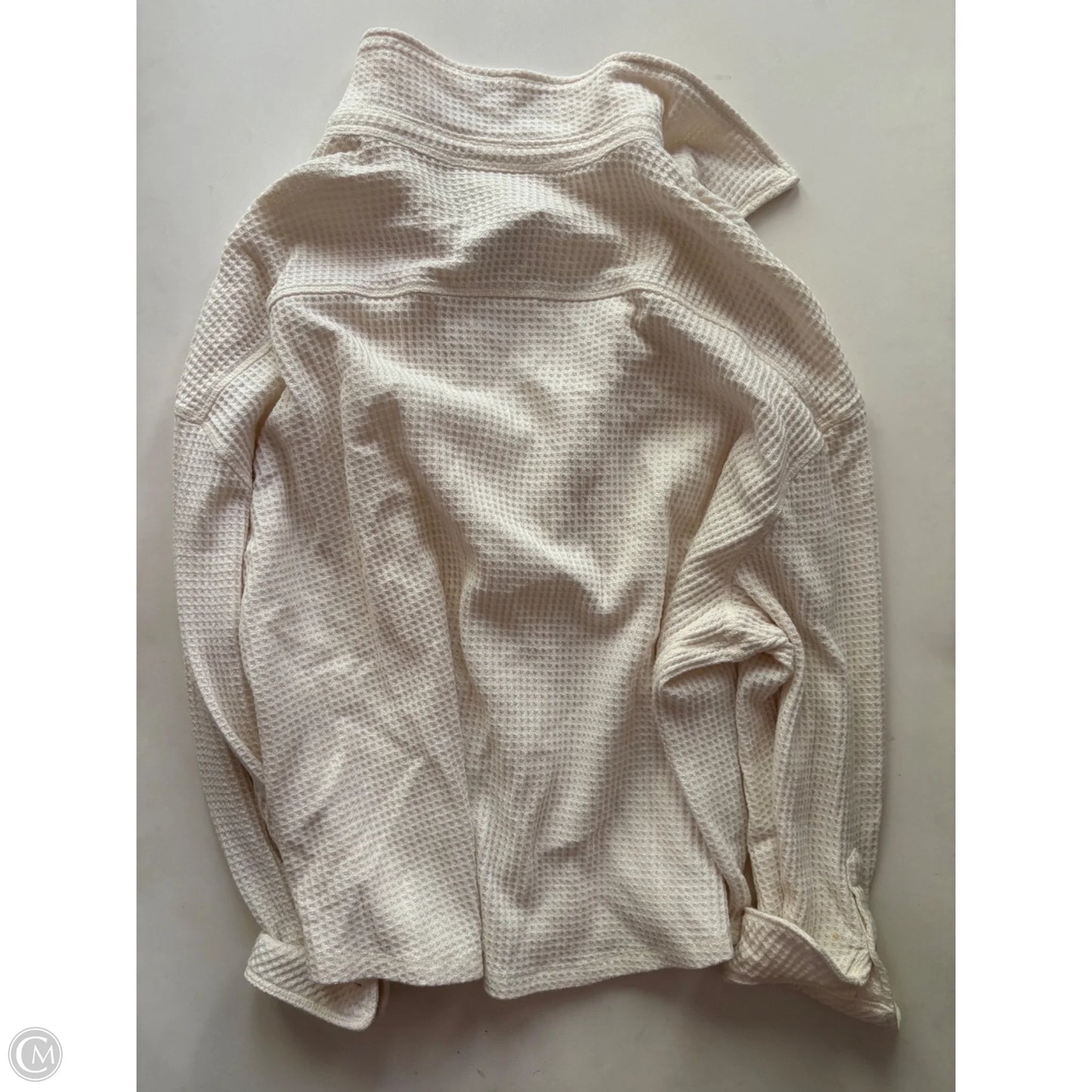Top Long Sleeve By Full Tilt In Cream, Size: M