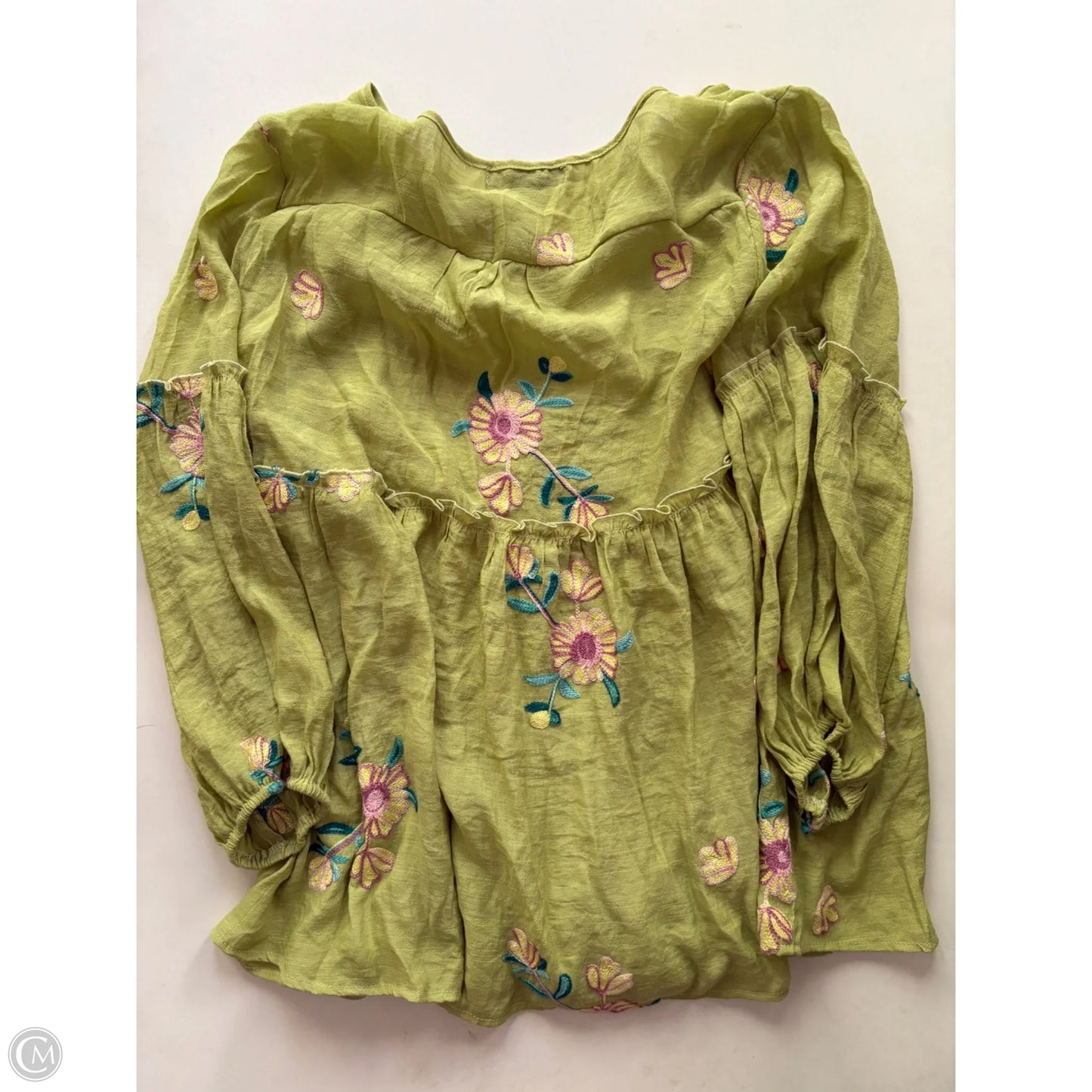 Top Long Sleeve By Figuero & Flower In Green, Size: Xl