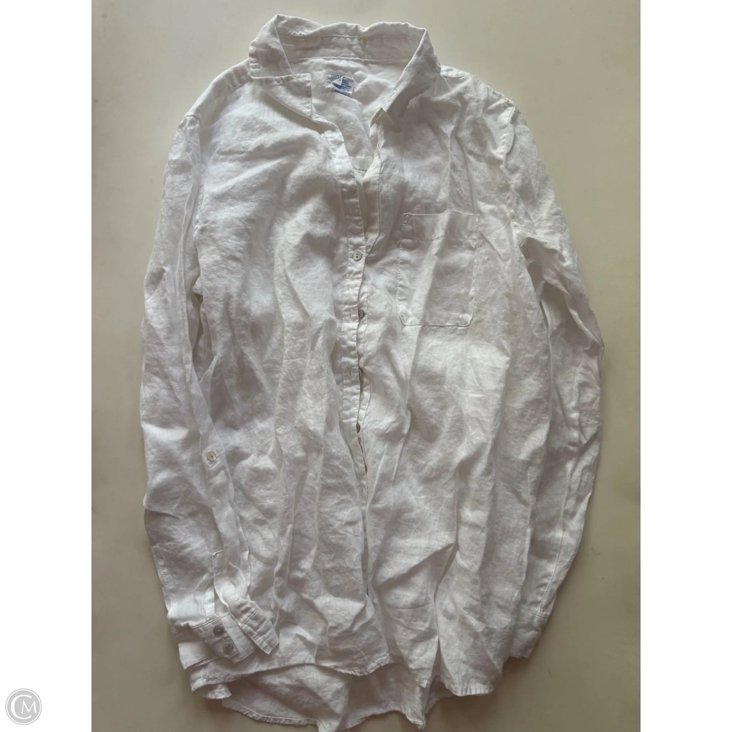 Top Long Sleeve By Sigrid Olsen In White, Size: M