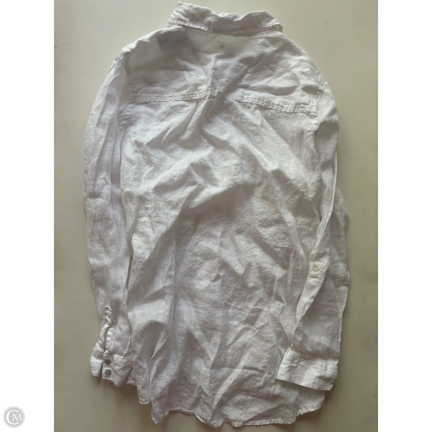 Top Long Sleeve By Sigrid Olsen In White, Size: M