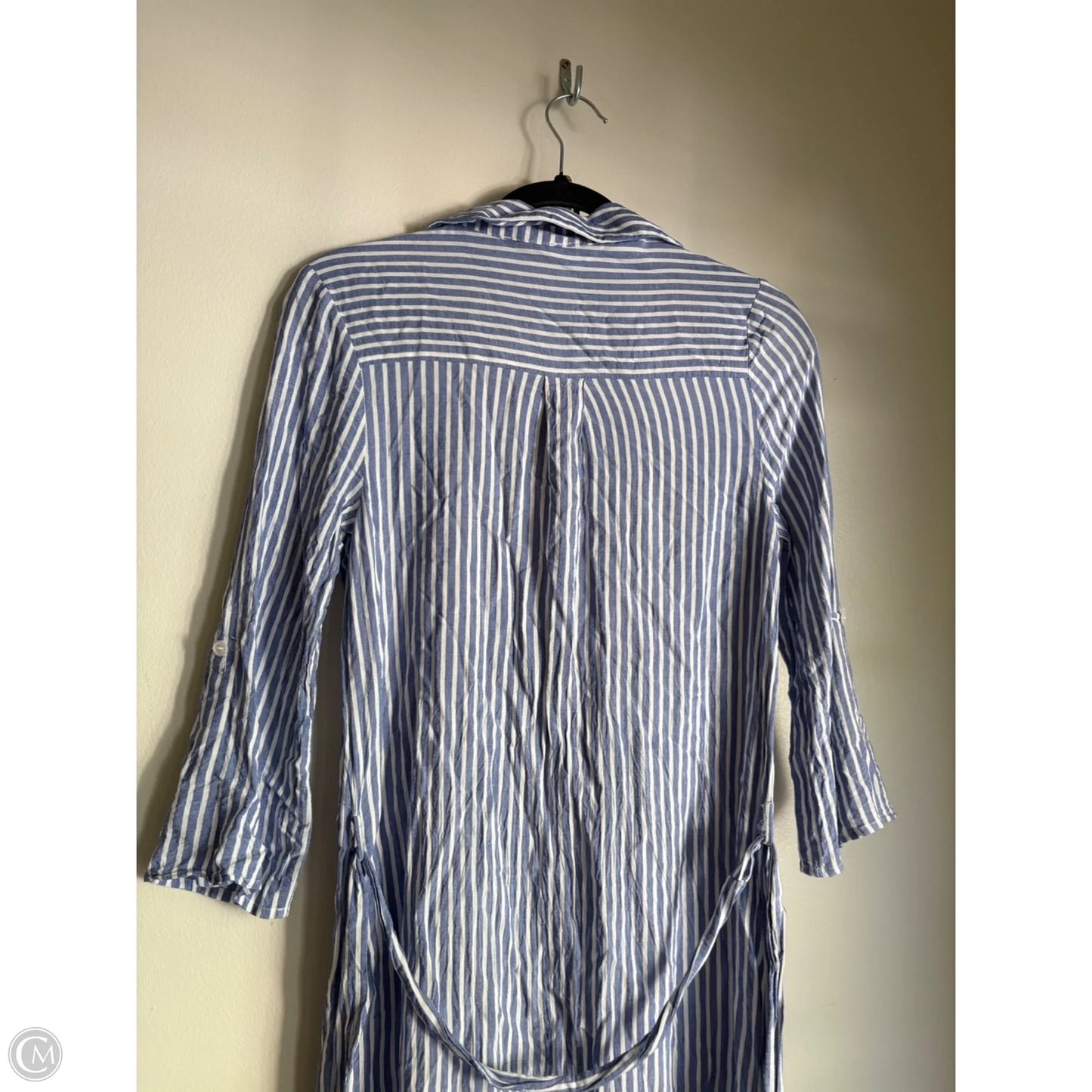 Dress Casual Midi By Monteau In Striped Pattern, Size: M