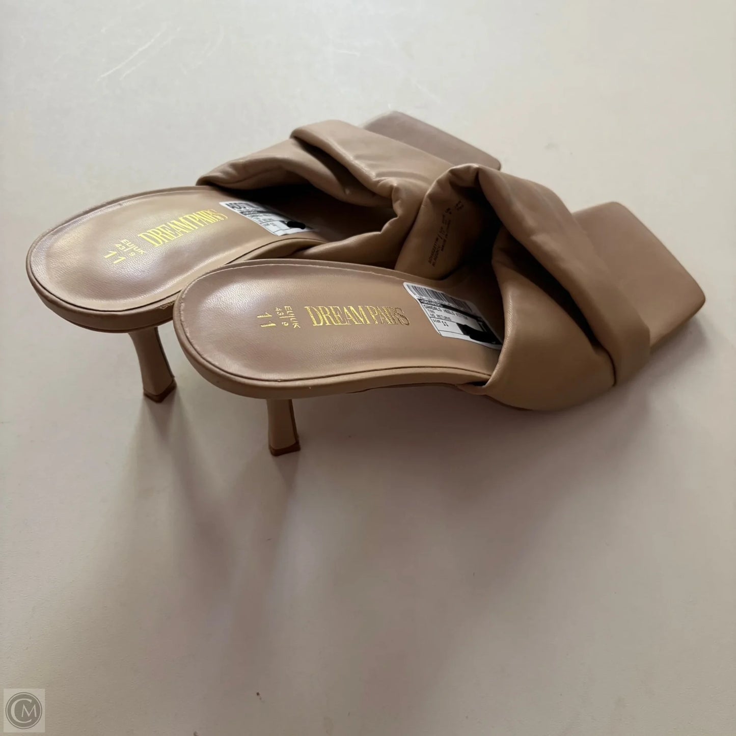 Sandals Heels Kitten By Dreamers In Tan, Size: 11