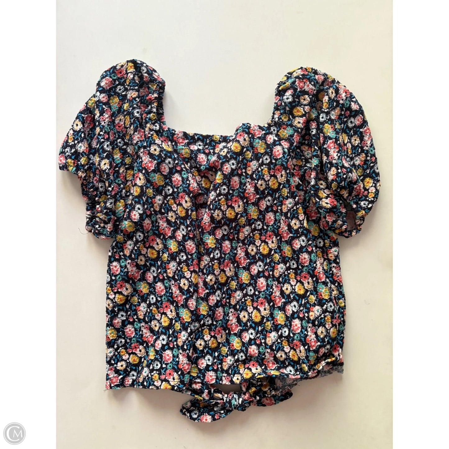 Top Short Sleeve By Loft In Floral Print, Size: M