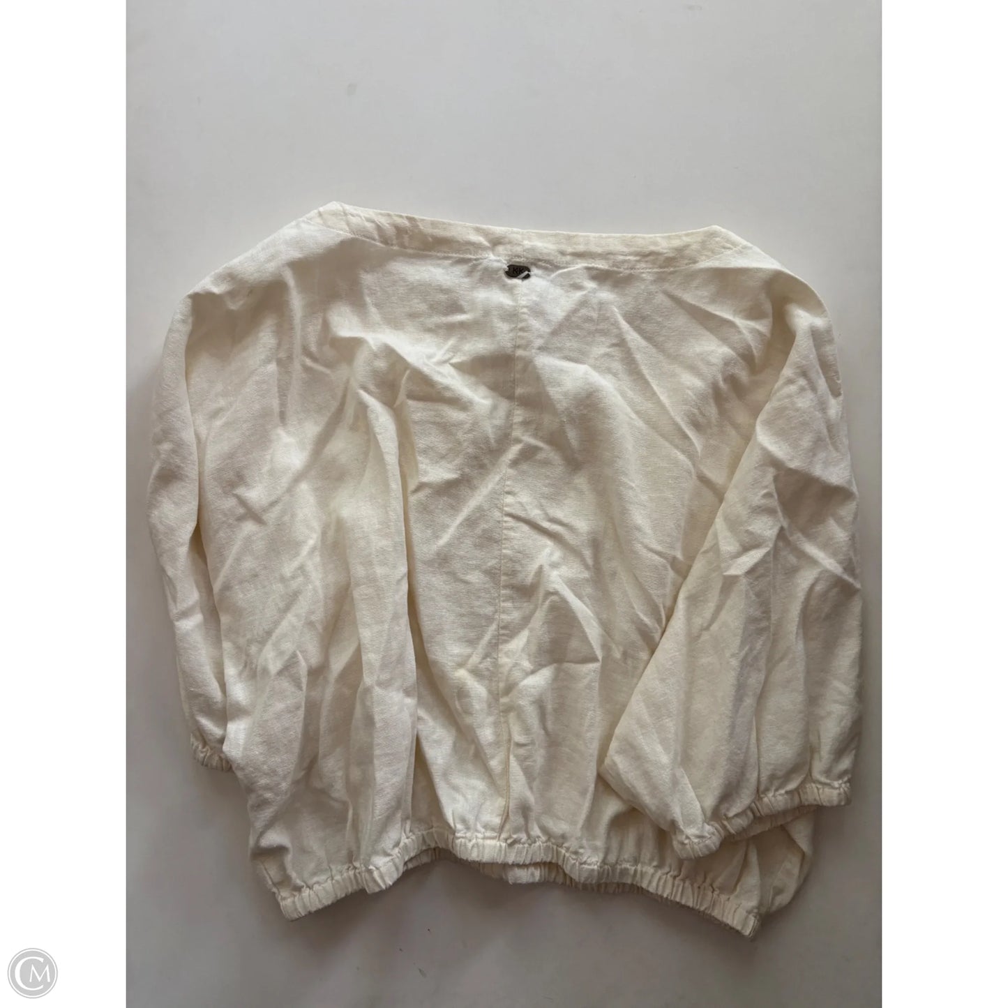 Top Short Sleeve By Kendall & Kylie In Cream, Size: L