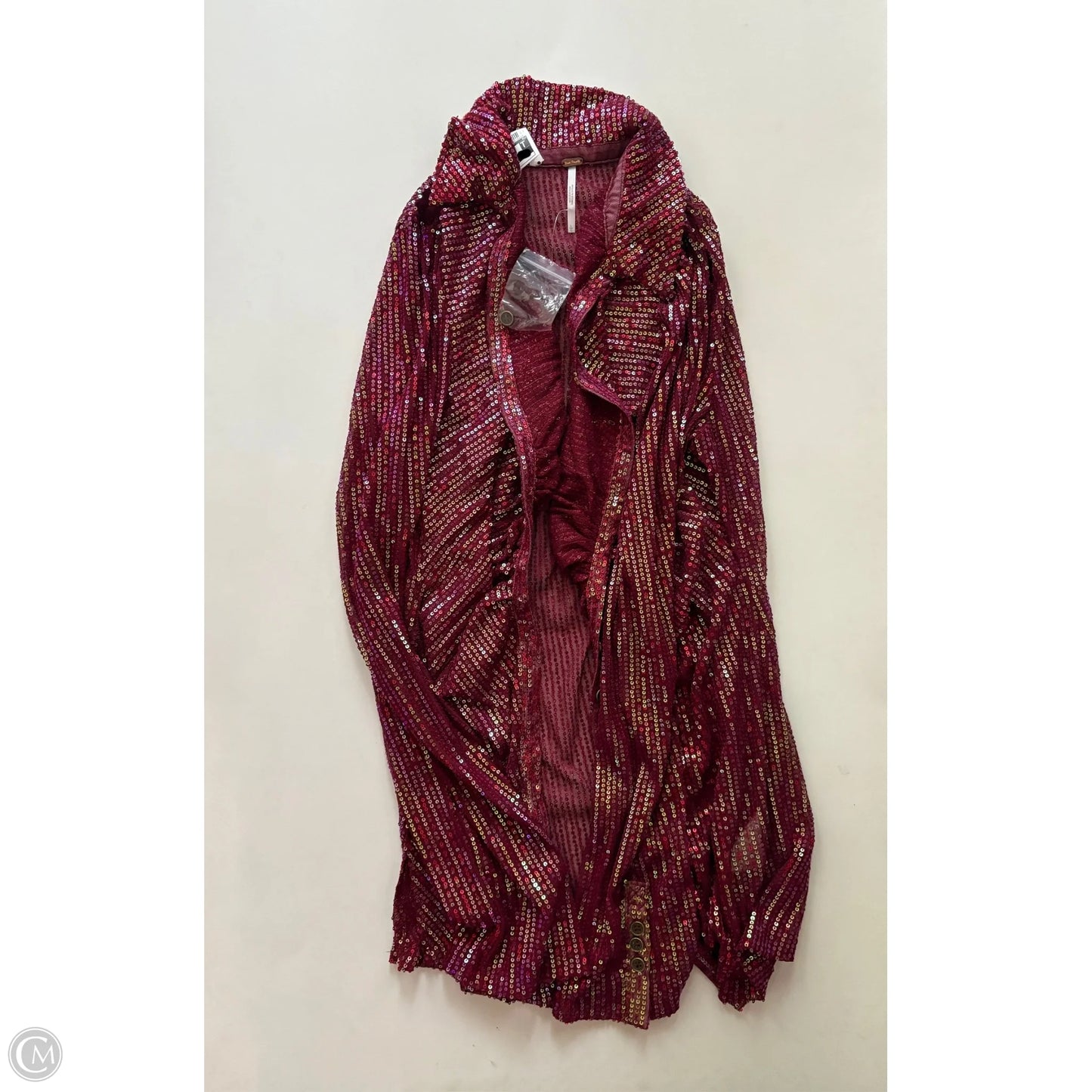 Blouse Long Sleeve By Free People In Red, Size: L