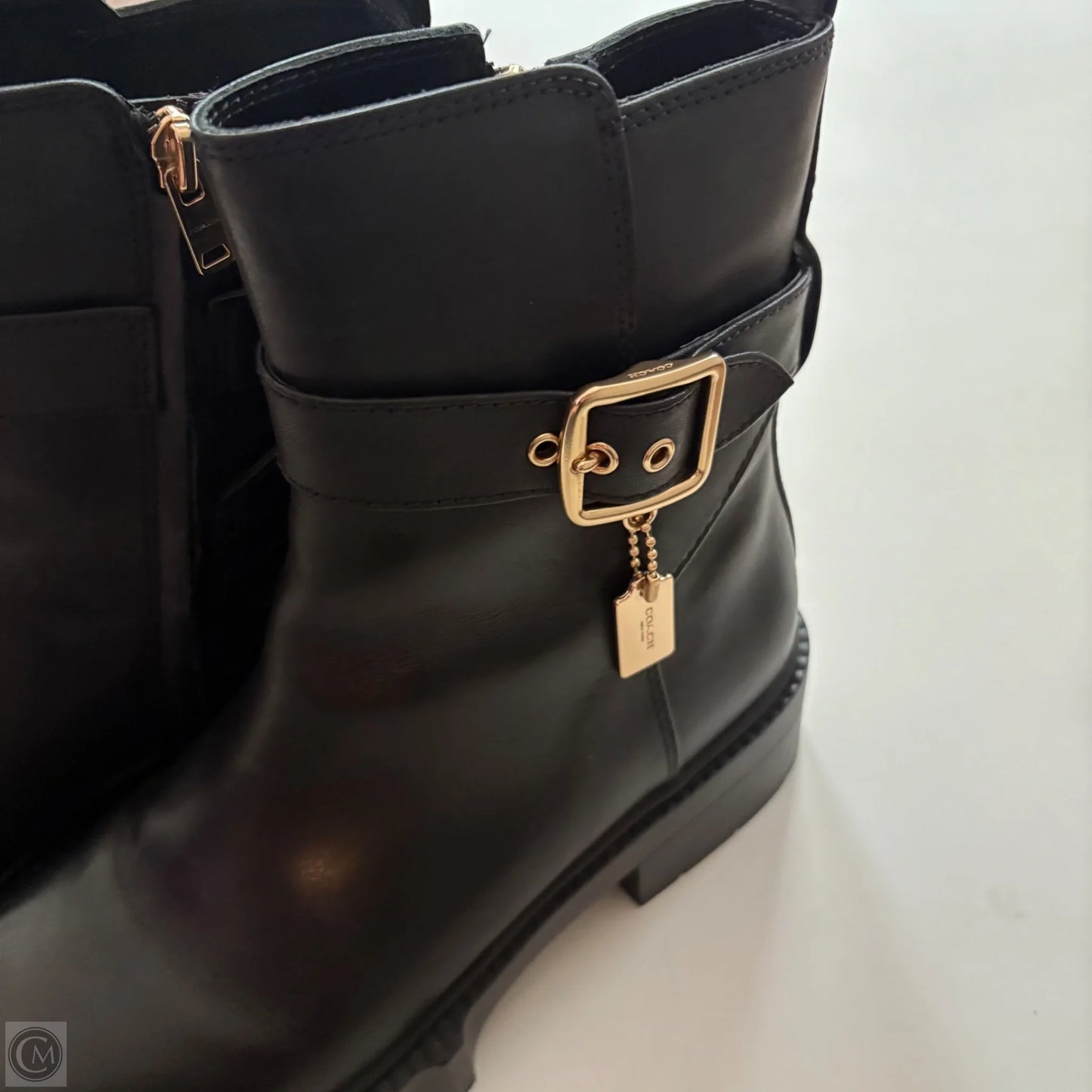 Boots Designer By Coach In Black, Size: 9.5