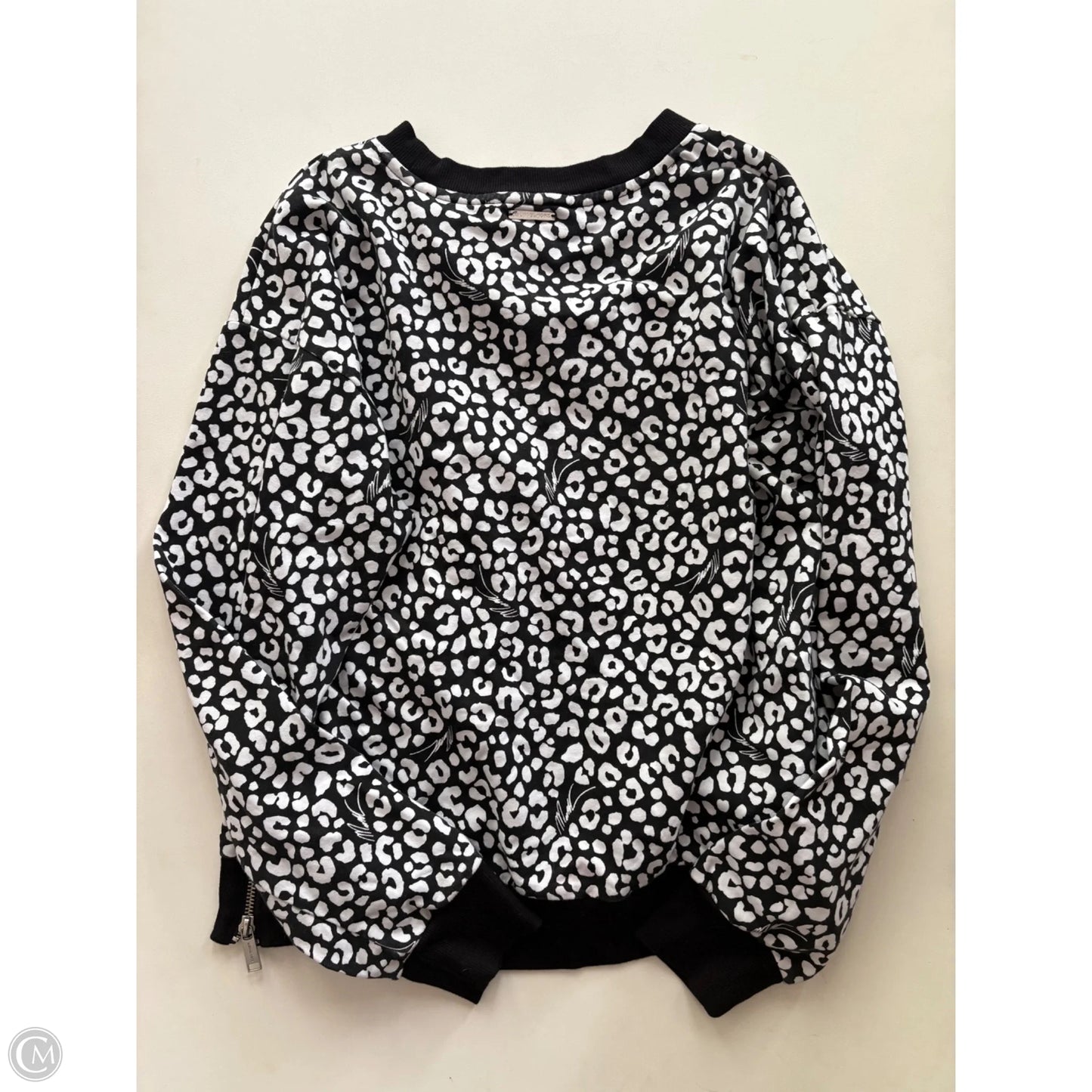 Sweatshirt Designer By Michael Kors In Animal Print, Size: L