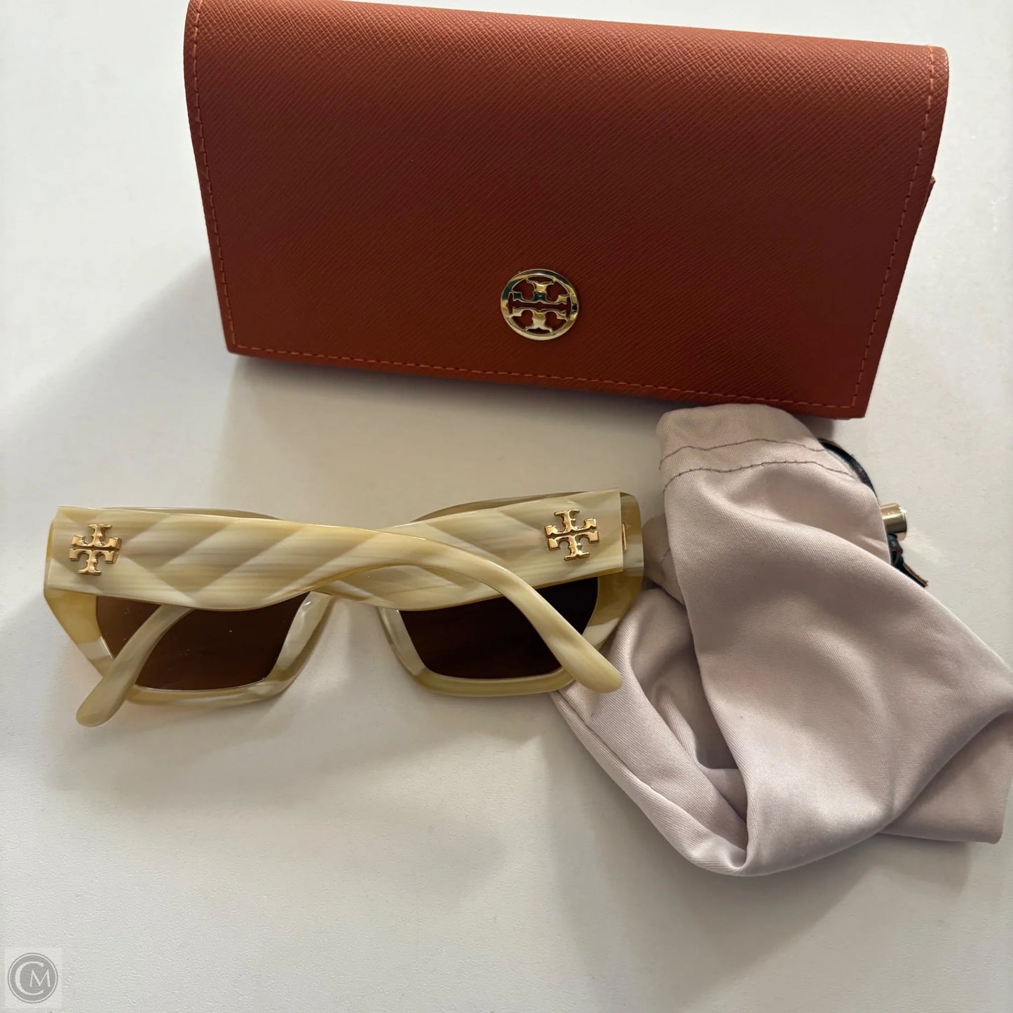 Sunglass Case Designer By Tory Burch, Size: Large