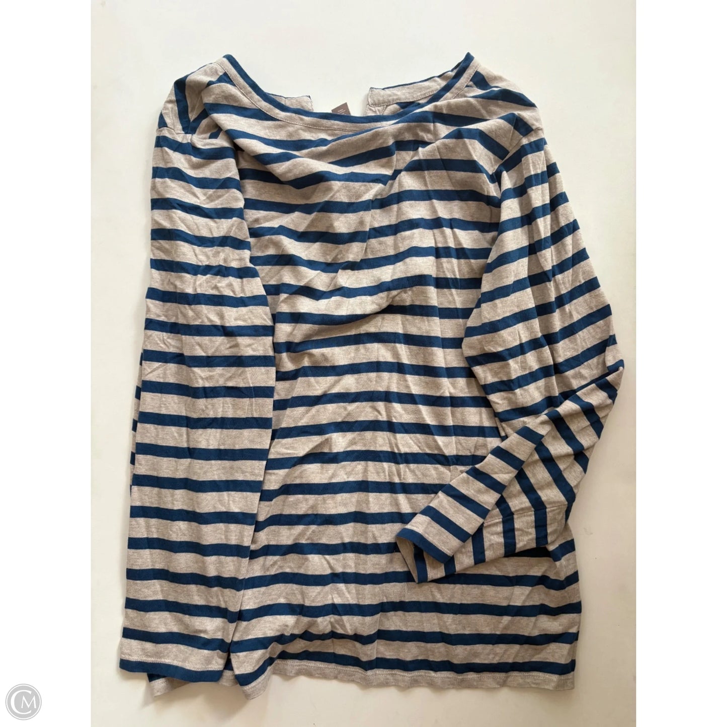 Top Long Sleeve By Chicos In Striped Pattern, Size: 2x