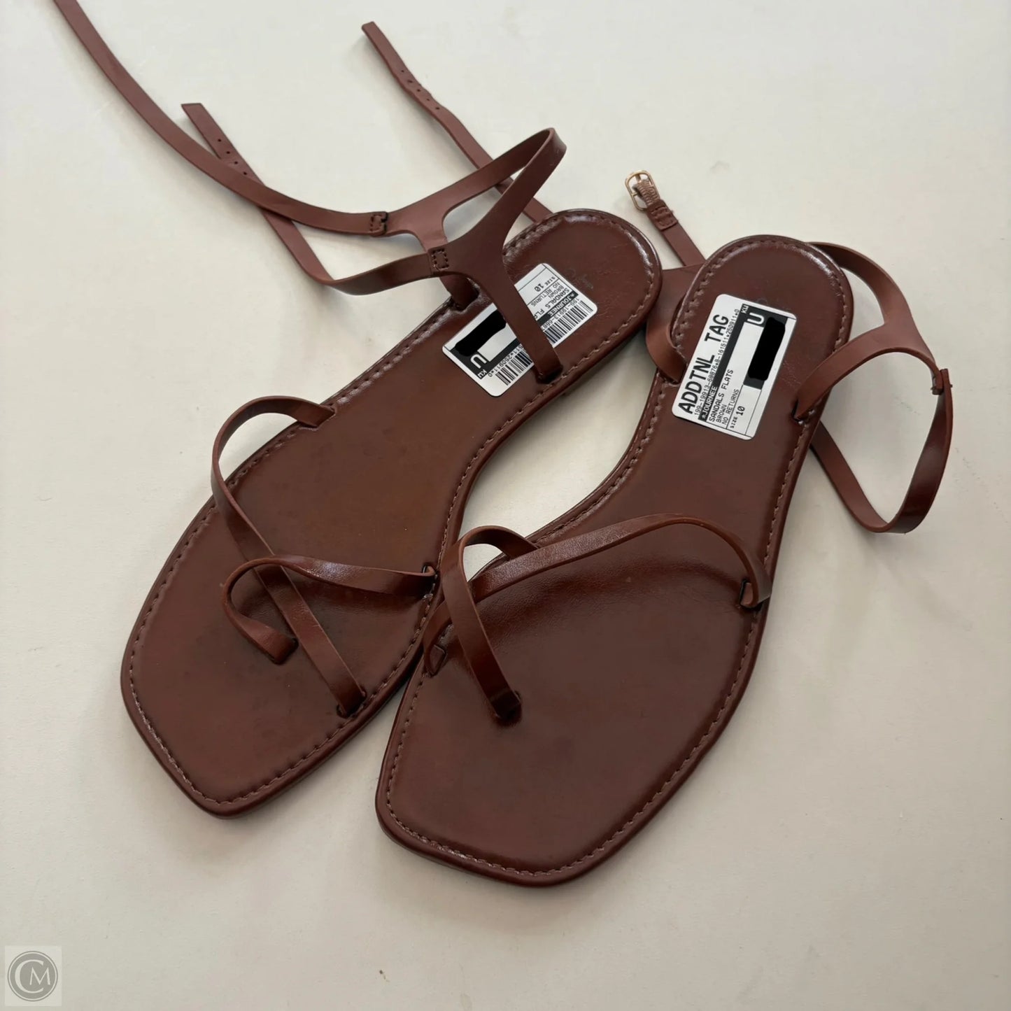 Sandals Flats By Journee In Brown, Size: 10