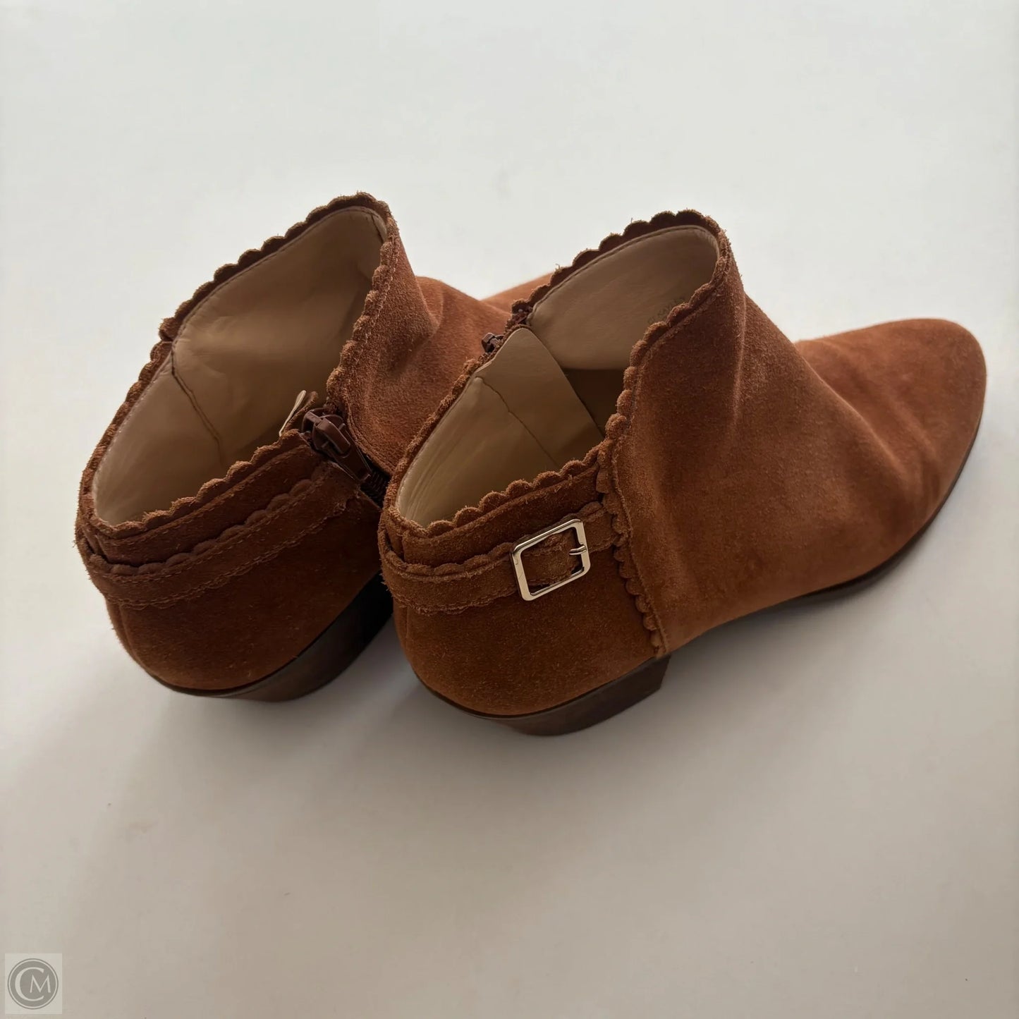 Boots Ankle Heels By Crown And Ivy In Brown, Size: 9