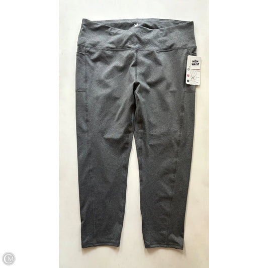 Athletic Leggings By Game Time In Grey, Size: 2x