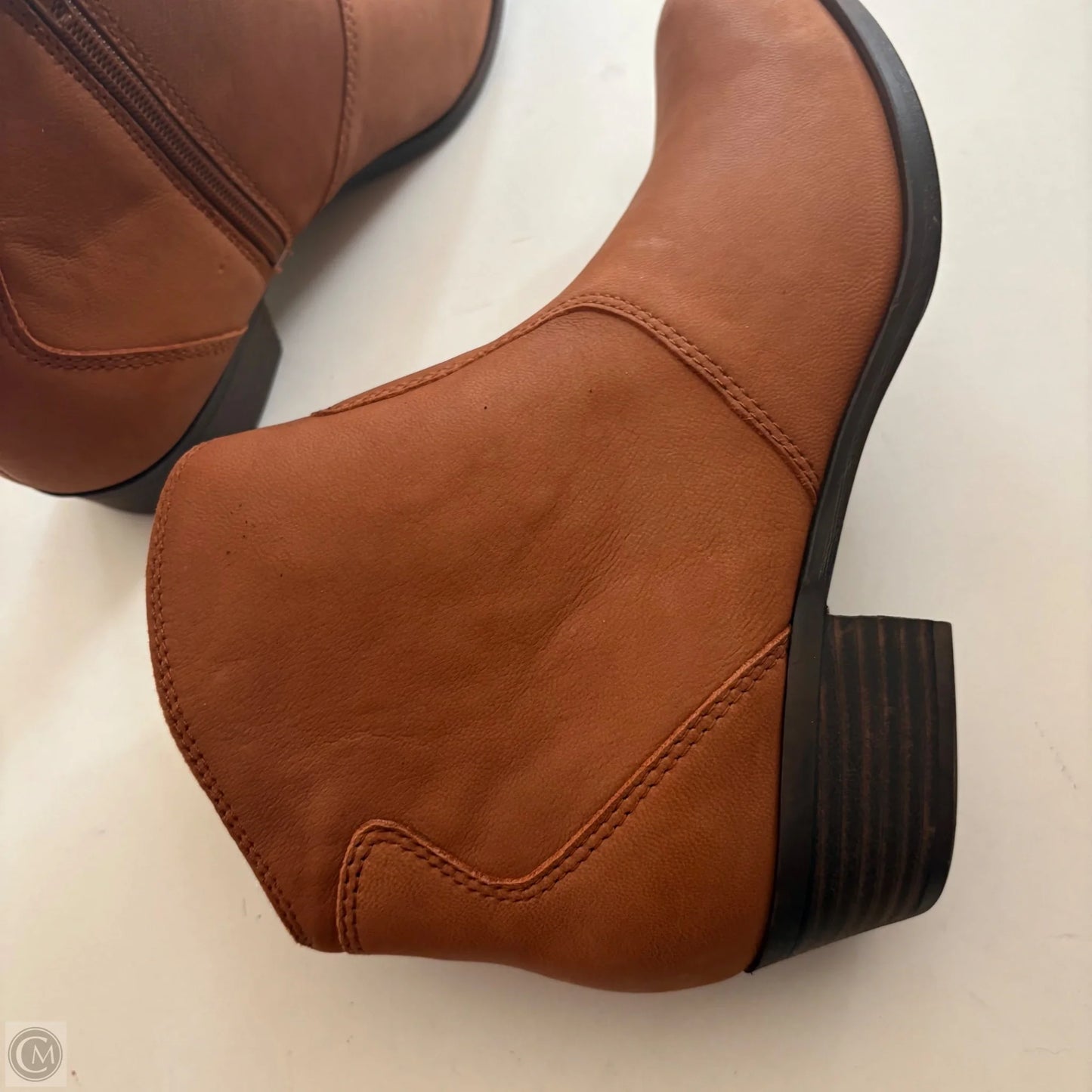 Boots Ankle Heels By Lucky Brand In Brown, Size: 9.5