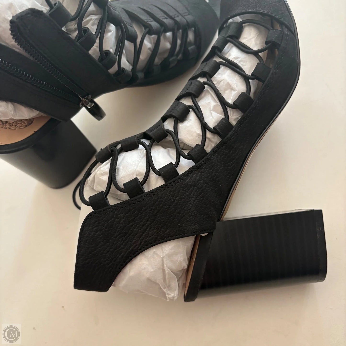 Sandals Heels Block By Vince Camuto In Black, Size: 9.5