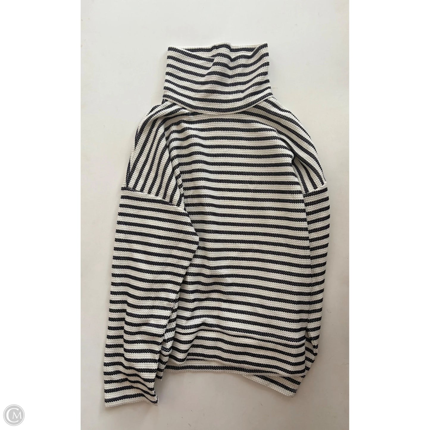 Top Long Sleeve By Talbots In Striped Pattern, Size: L
