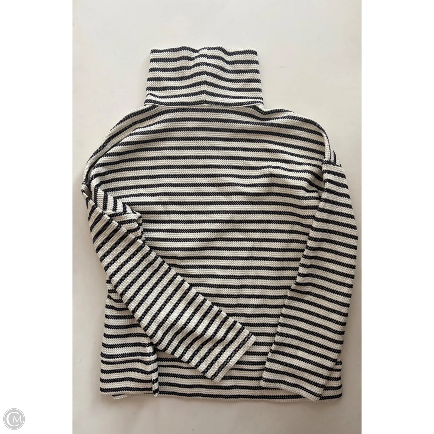 Top Long Sleeve By Talbots In Striped Pattern, Size: L