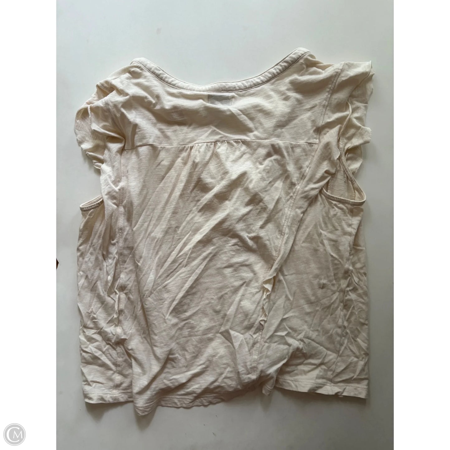 Top Short Sleeve By Wonderly In Cream, Size: L