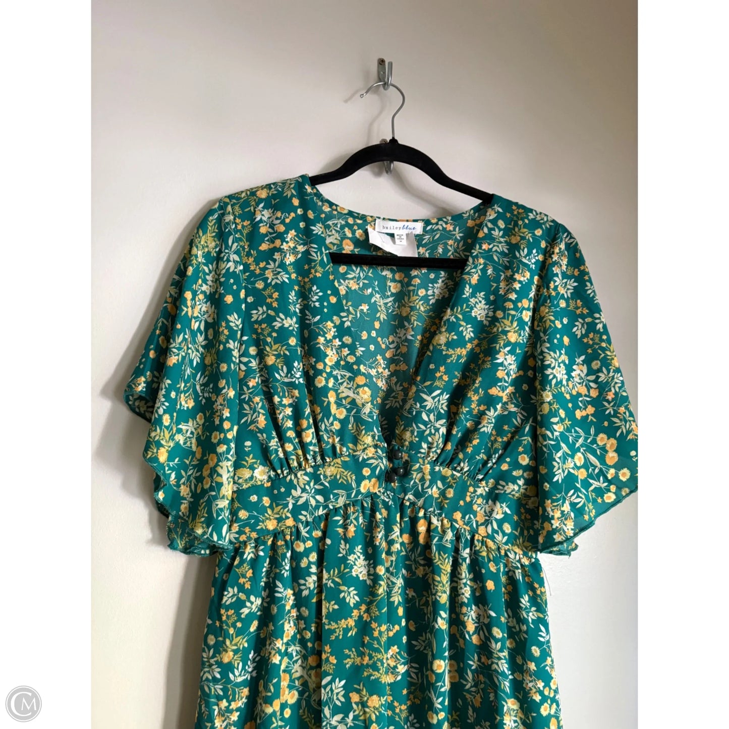 Dress Casual Midi By Bailey Blue In Green, Size: M