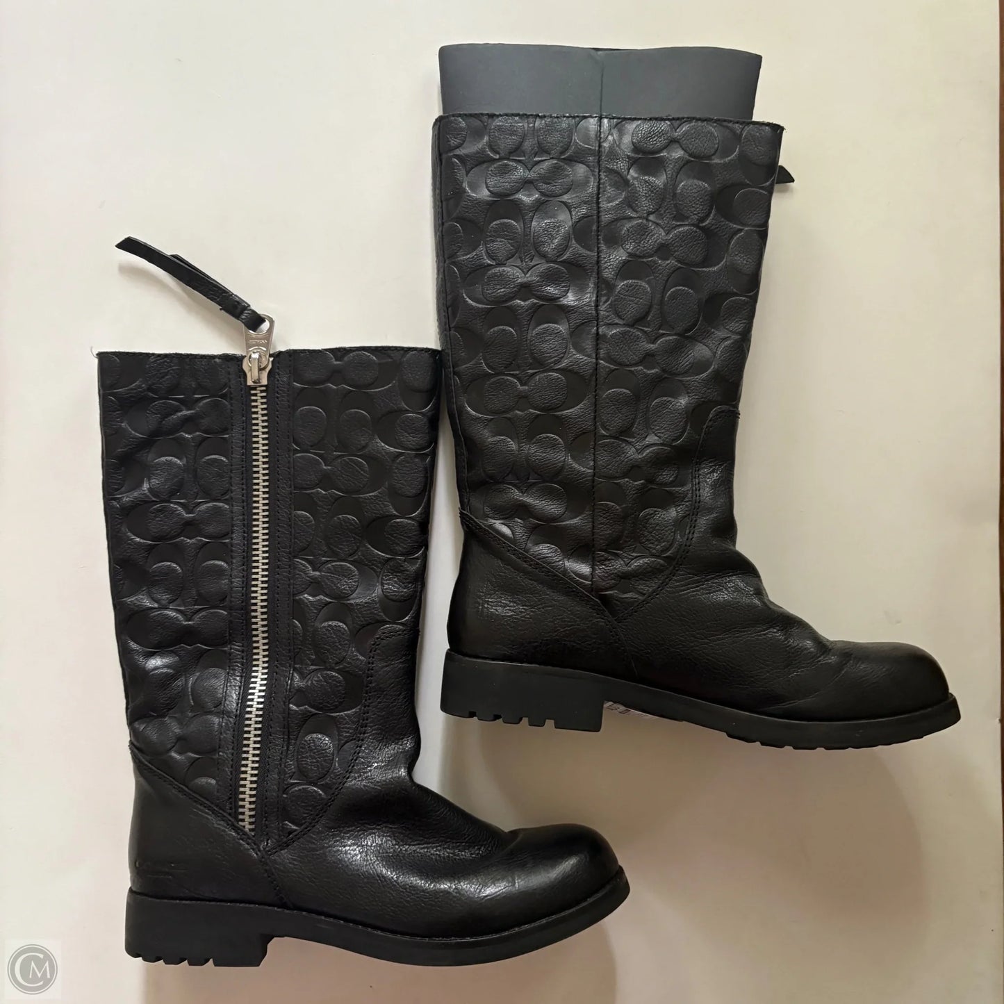 Boots Designer By Coach In Black, Size: 8.5