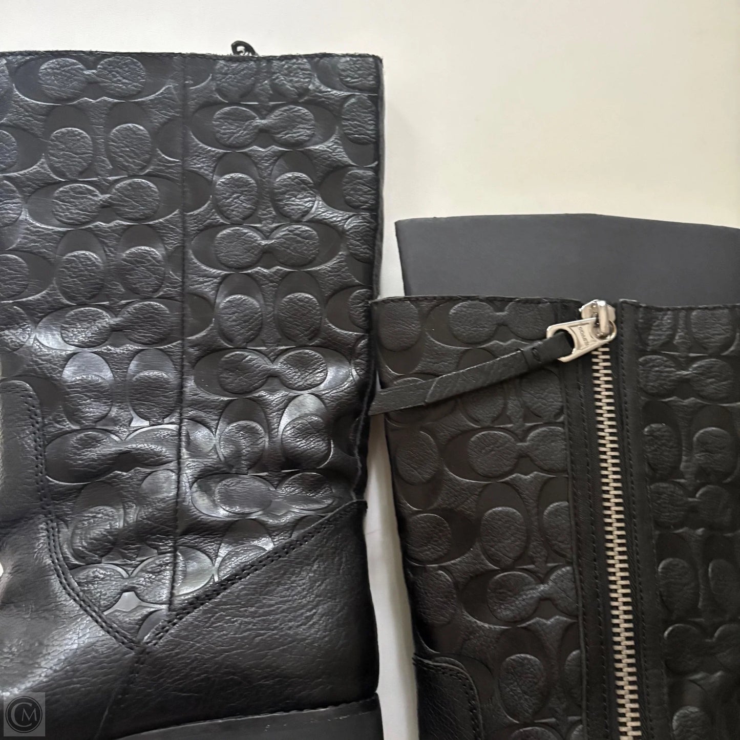 Boots Designer By Coach In Black, Size: 8.5