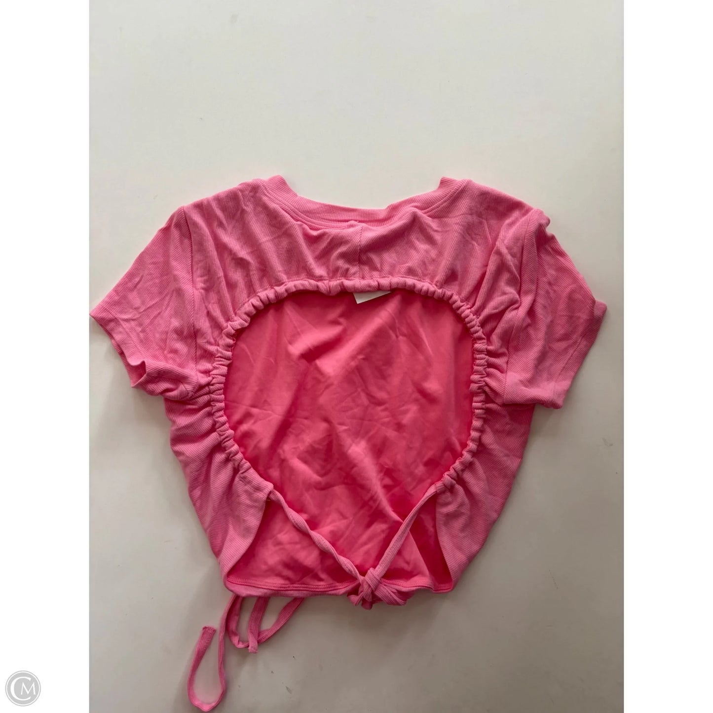 Top Short Sleeve By Cmc In Pink, Size: L