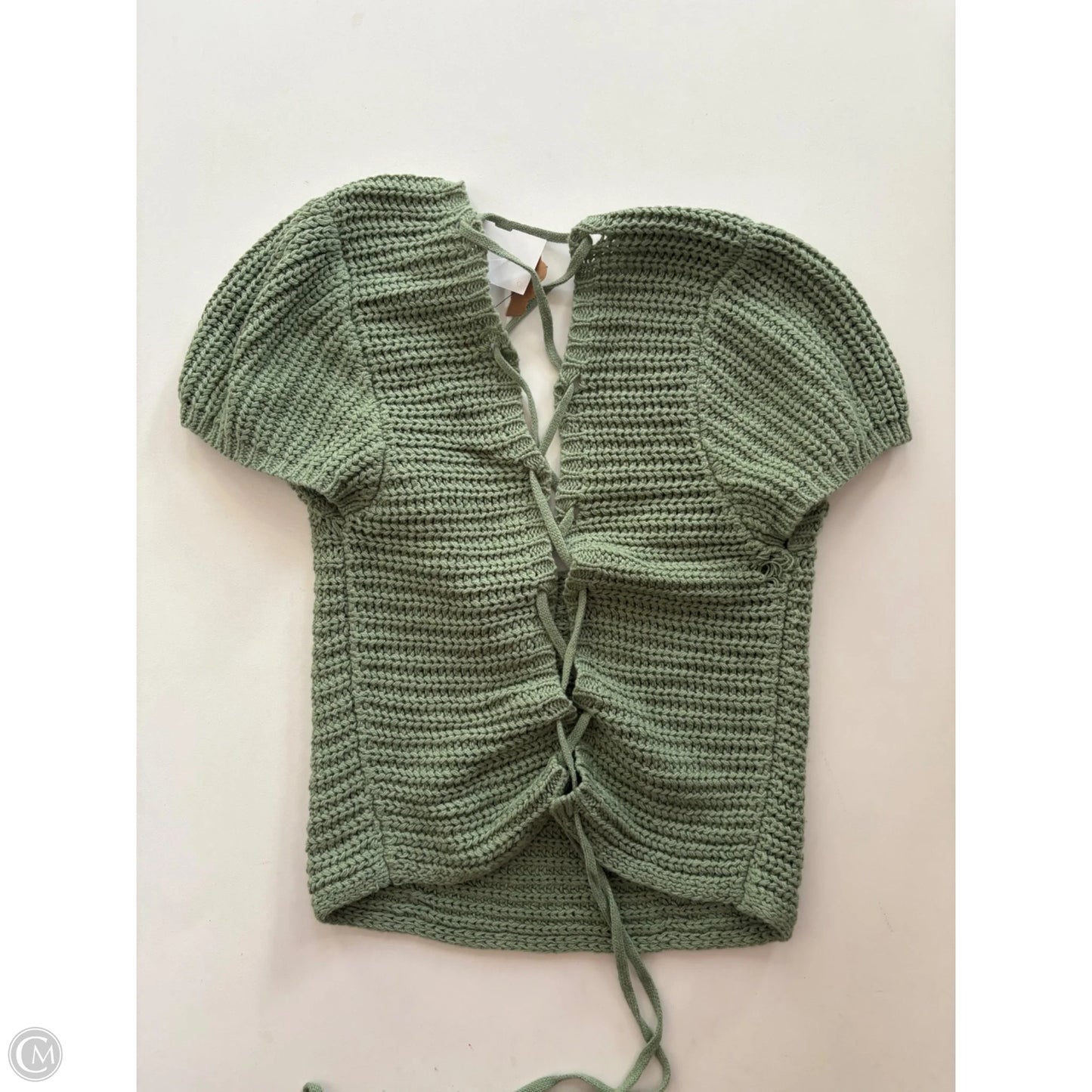 Sweater Short Sleeve By Double Zero In Green, Size: L