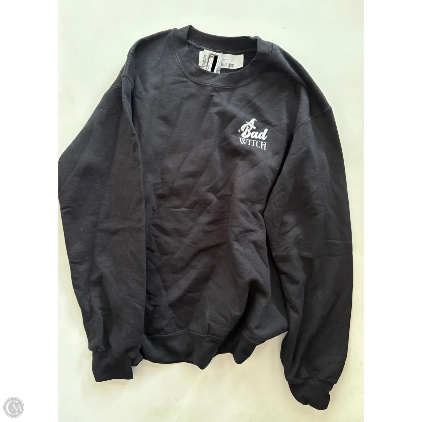 Sweatshirt Crewneck By Clothes Mentor In Black, Size: M