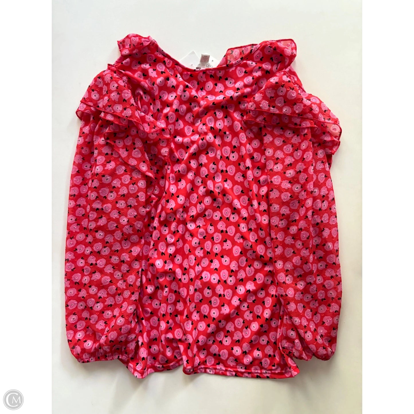 Blouse Long Sleeve By Cato In Floral Print, Size: L