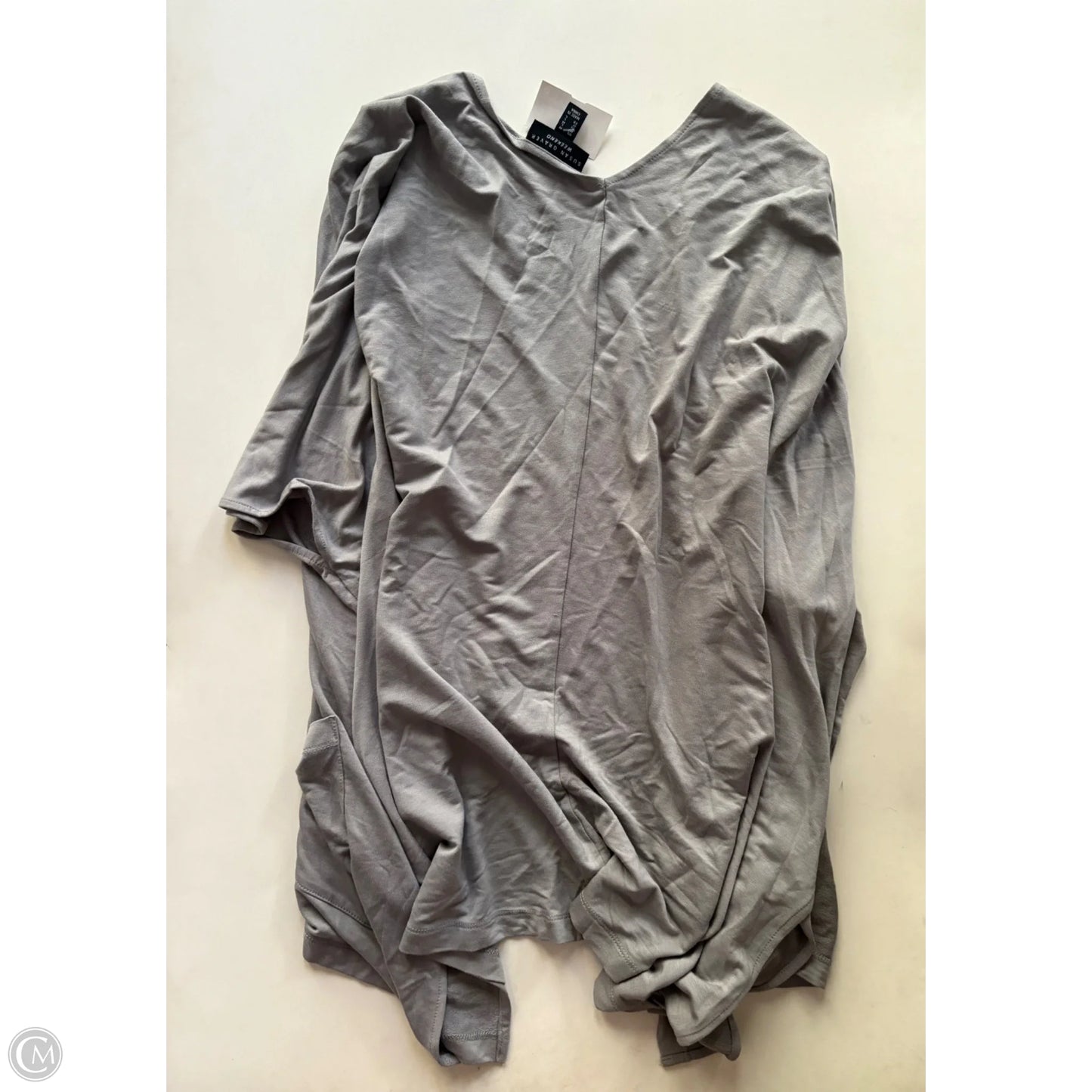 Sweater Cardigan By Susan Graver In Grey, Size: M