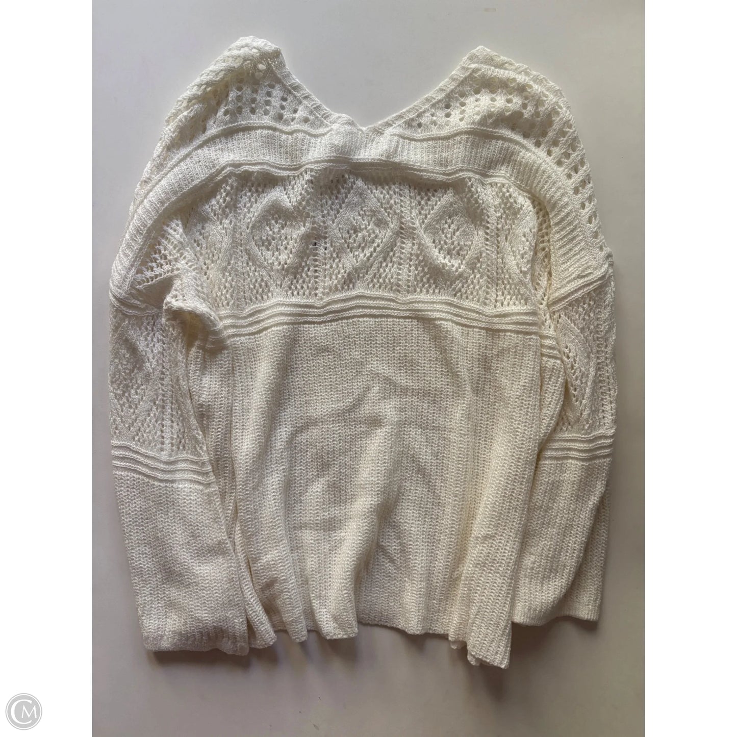 Sweater By Miracle In Cream, Size: M