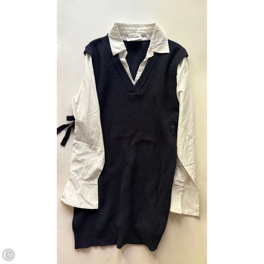 Dress Casual Midi By Blu Pepper In Navy, Size: L