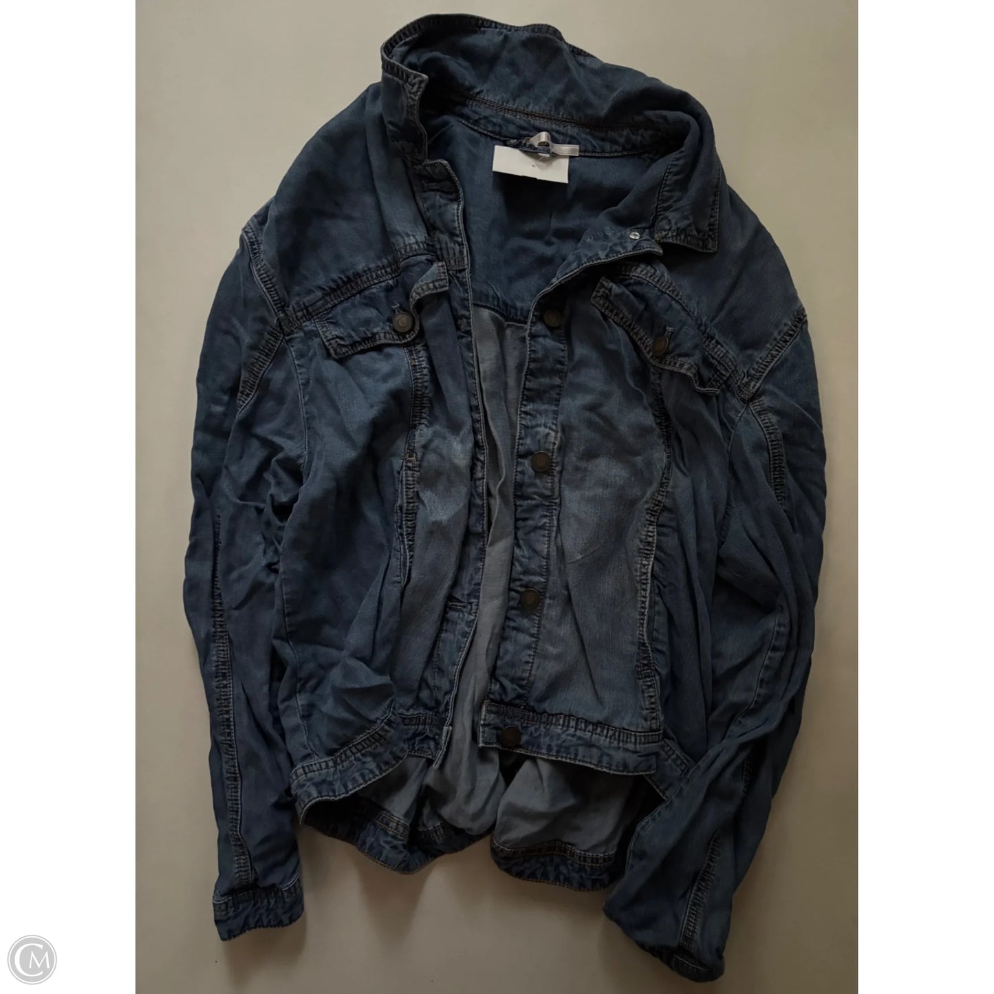 Jacket Denim By Free People In Blue, Size: M