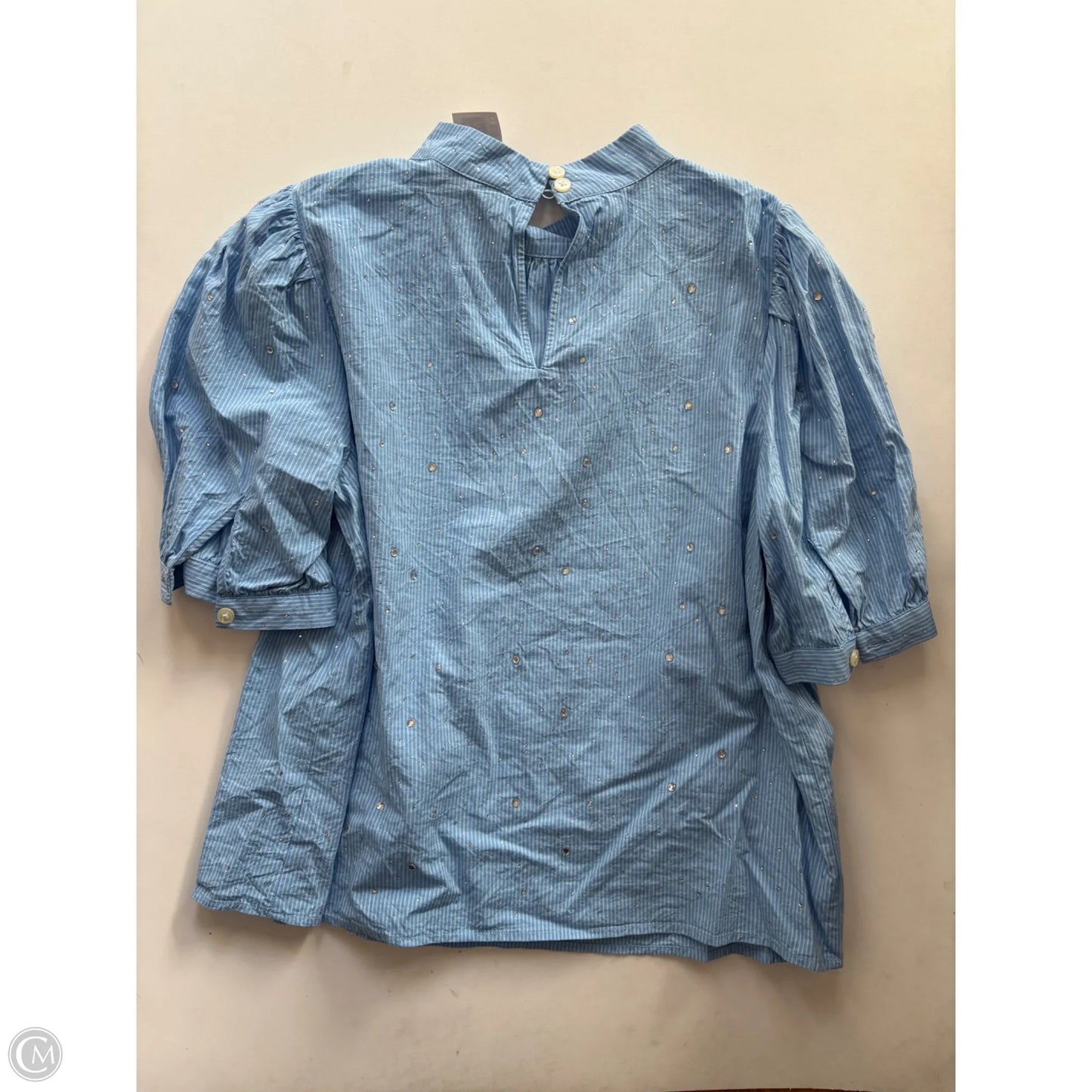 Top Short Sleeve By Loft In Blue, Size: M
